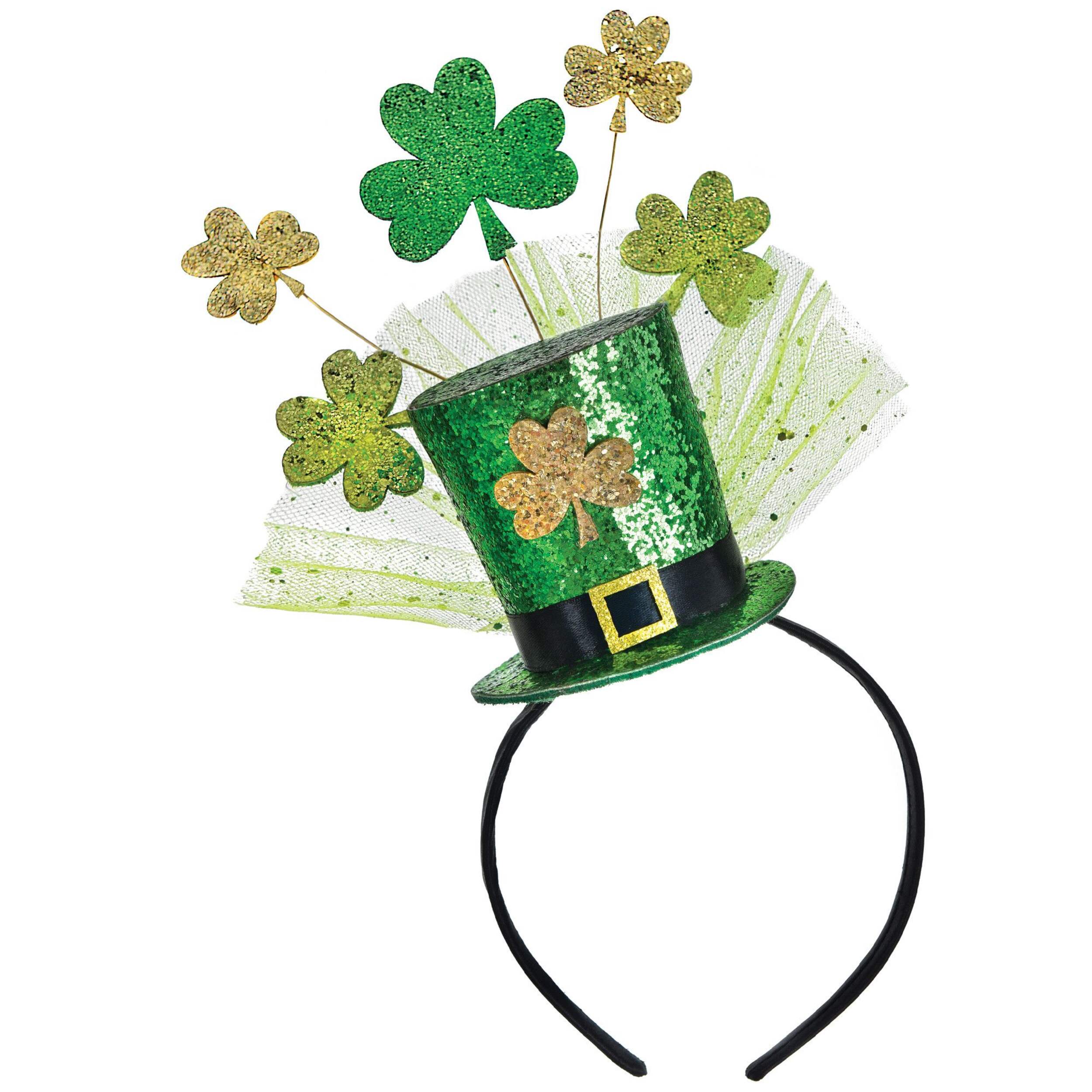 Serre-tête trèfle et fleur de la Saint-Patrick Front_Flat