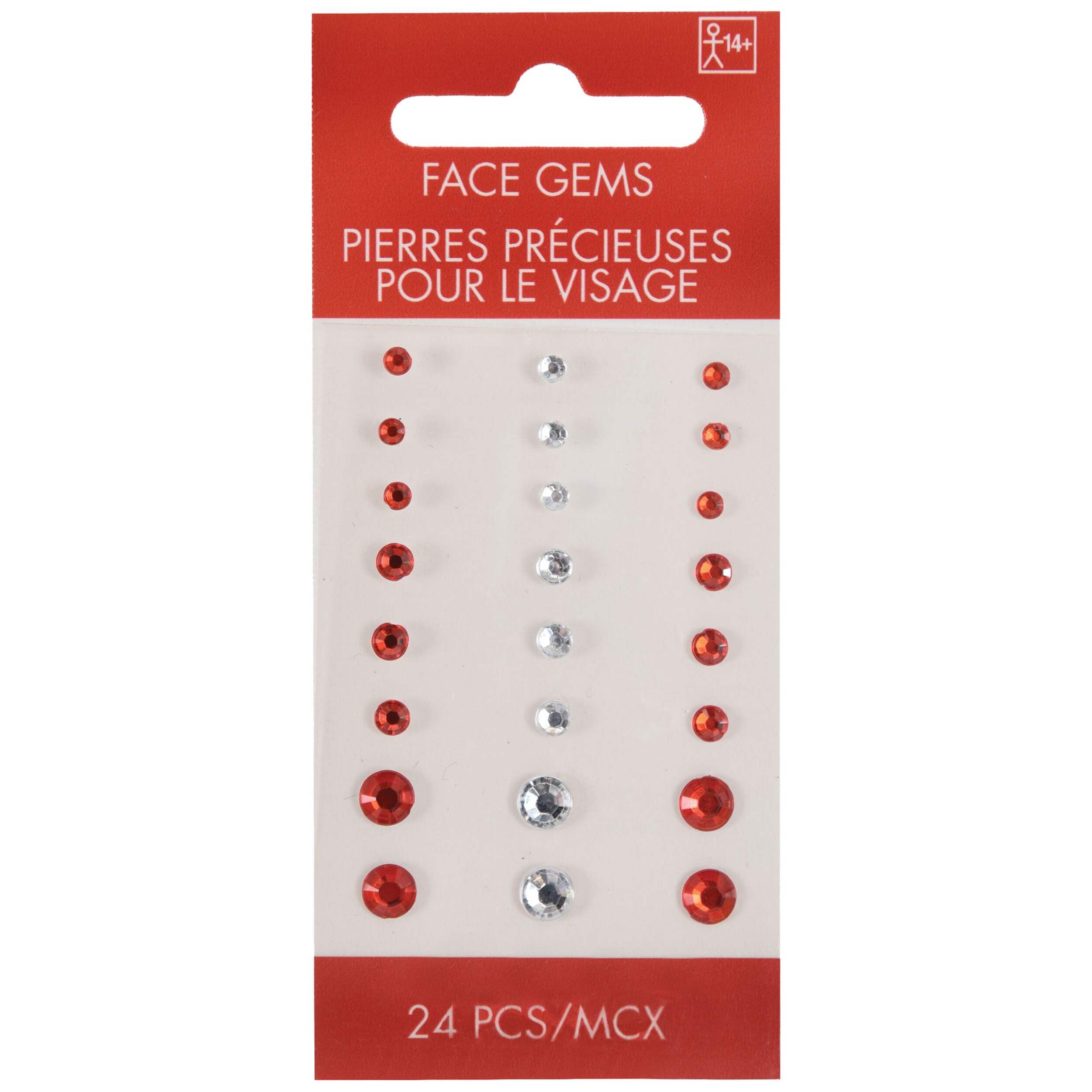 Gemmes de visage de la fête du Canada Front_Flat