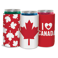 Canada Day Drink Cover Sleeves, Assorted Designs, 3-pk Front_Flat
