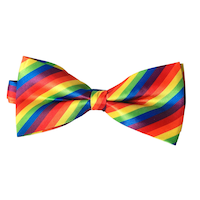 Rainbow Bow Tie with Multi Colour Stripes
