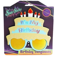 Sunstaches Birthday Cake UV400 Protection Sunglasses Front_Flat