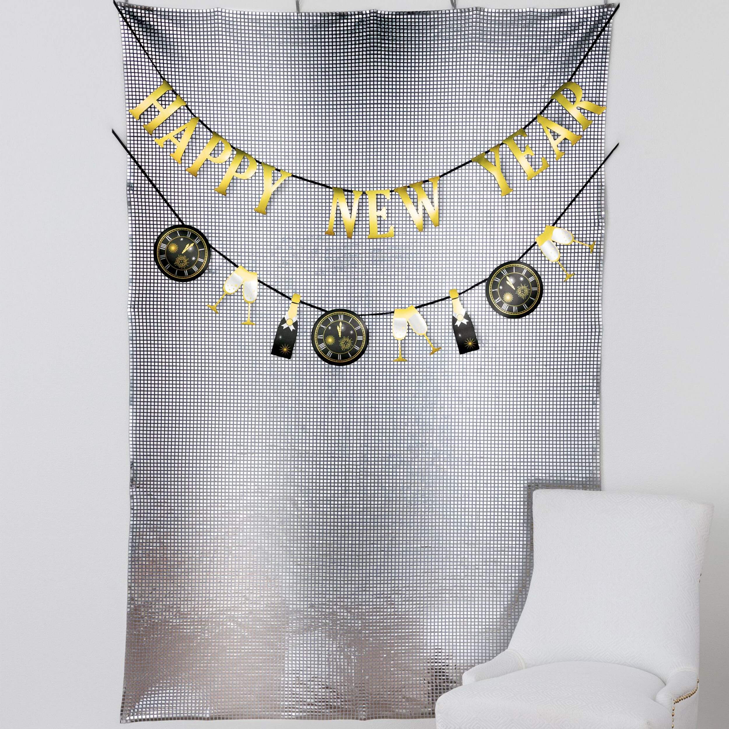 Mirror Fabric Backdrop Party City