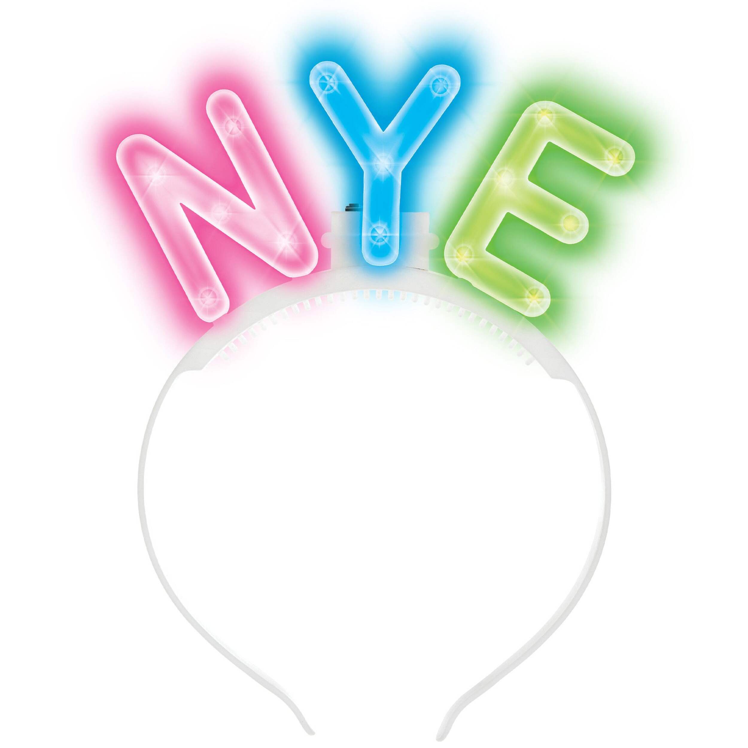 Light-Up NYE Plastic Headband Front_Flat