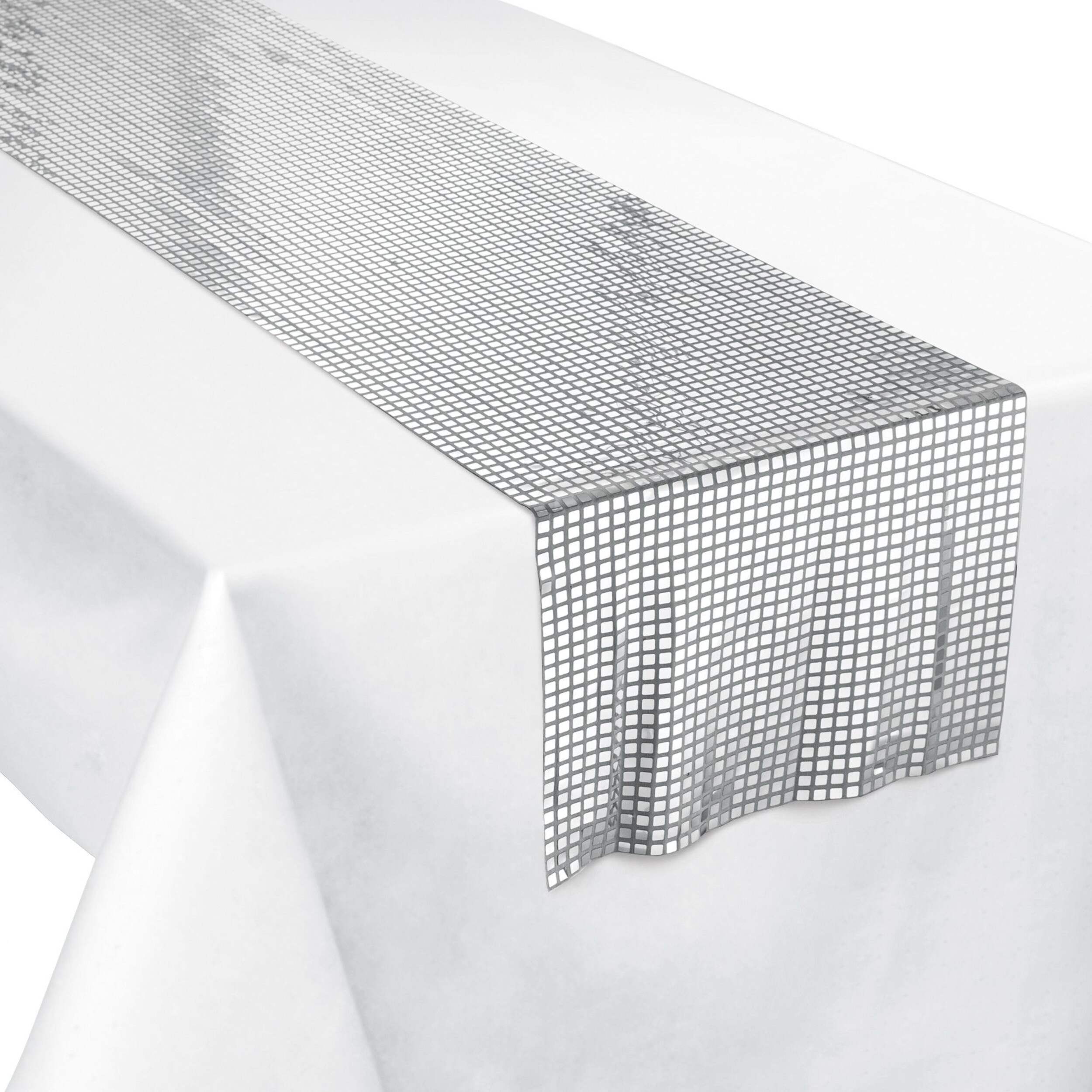 Mirror Fabric Table Runner, 6ft x 4ft Party City