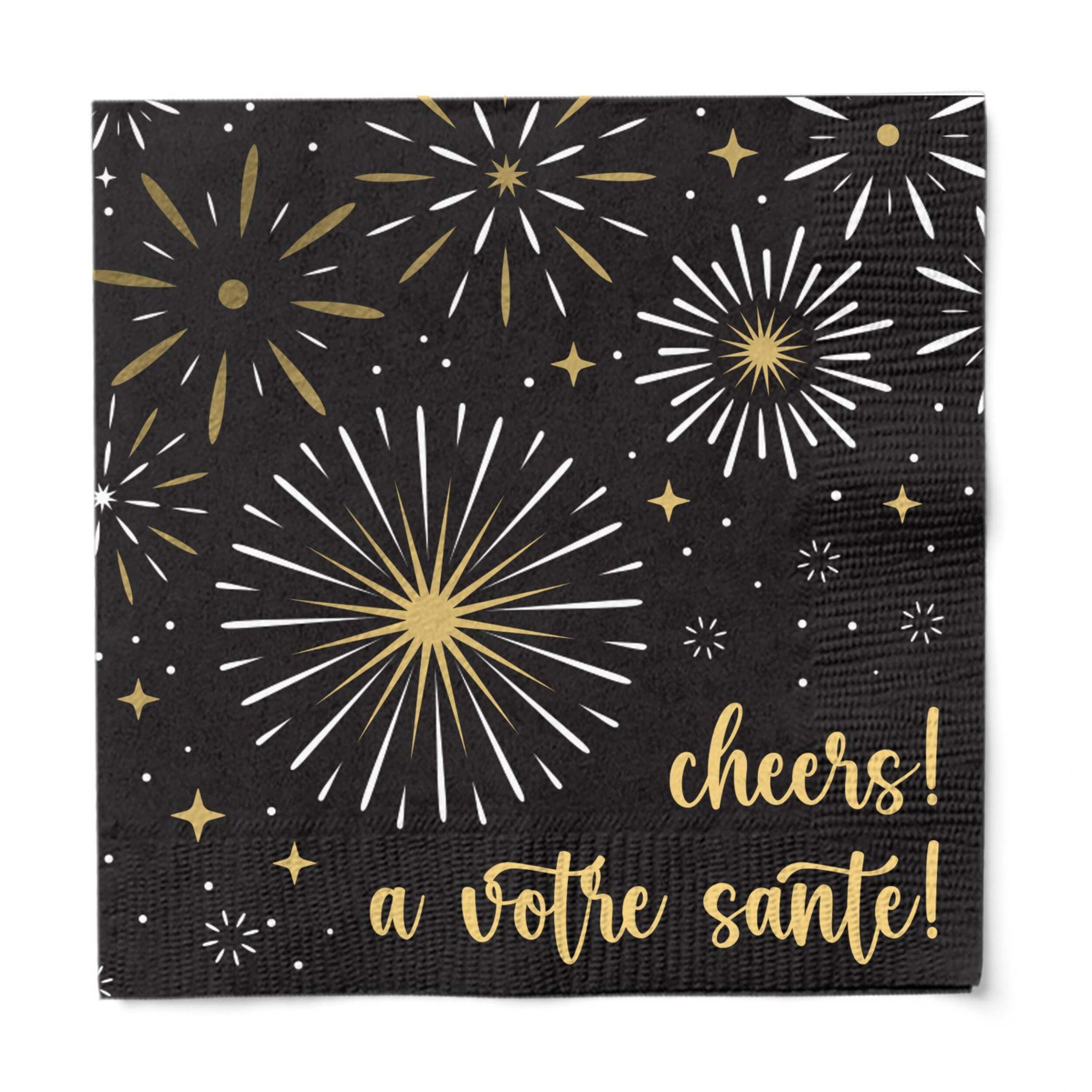 Sip Sip Hooray Lunch Napkins, Foil, 3-Ply, 20-pk Overhead_Flat