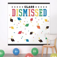 Congrats Grad Scene Setter for Graduation Party, Multi Colour, 2-pc Front_Flat