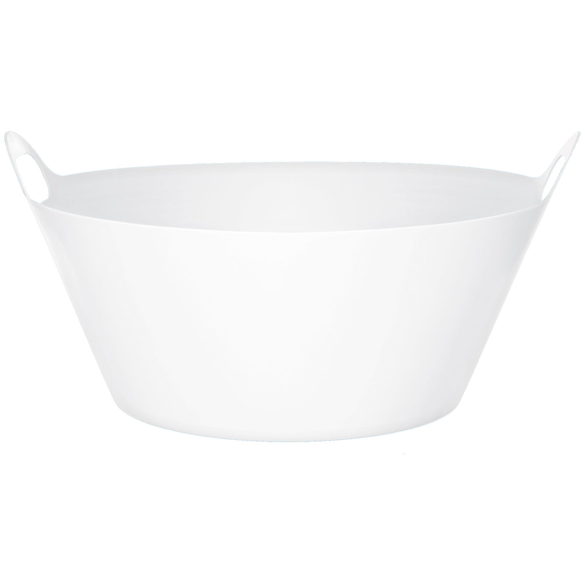 Grad Round Plastic Party Tub with BuiltIn Handles, White Party City