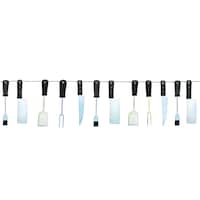 Bannière d'ustensiles de barbecue estivale, 7,5 pi Front_Flat