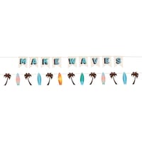 Bannières en papier d'été à la plage, 10 pi, paq. 2 Front_Flat