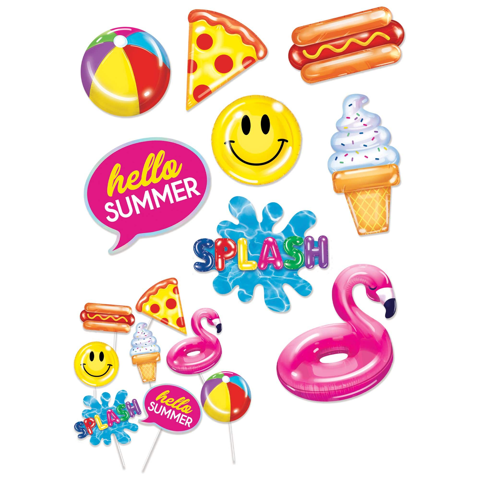 Summer Cool Pool Party Photo Props/Table Cutouts, 8-pk | Party City