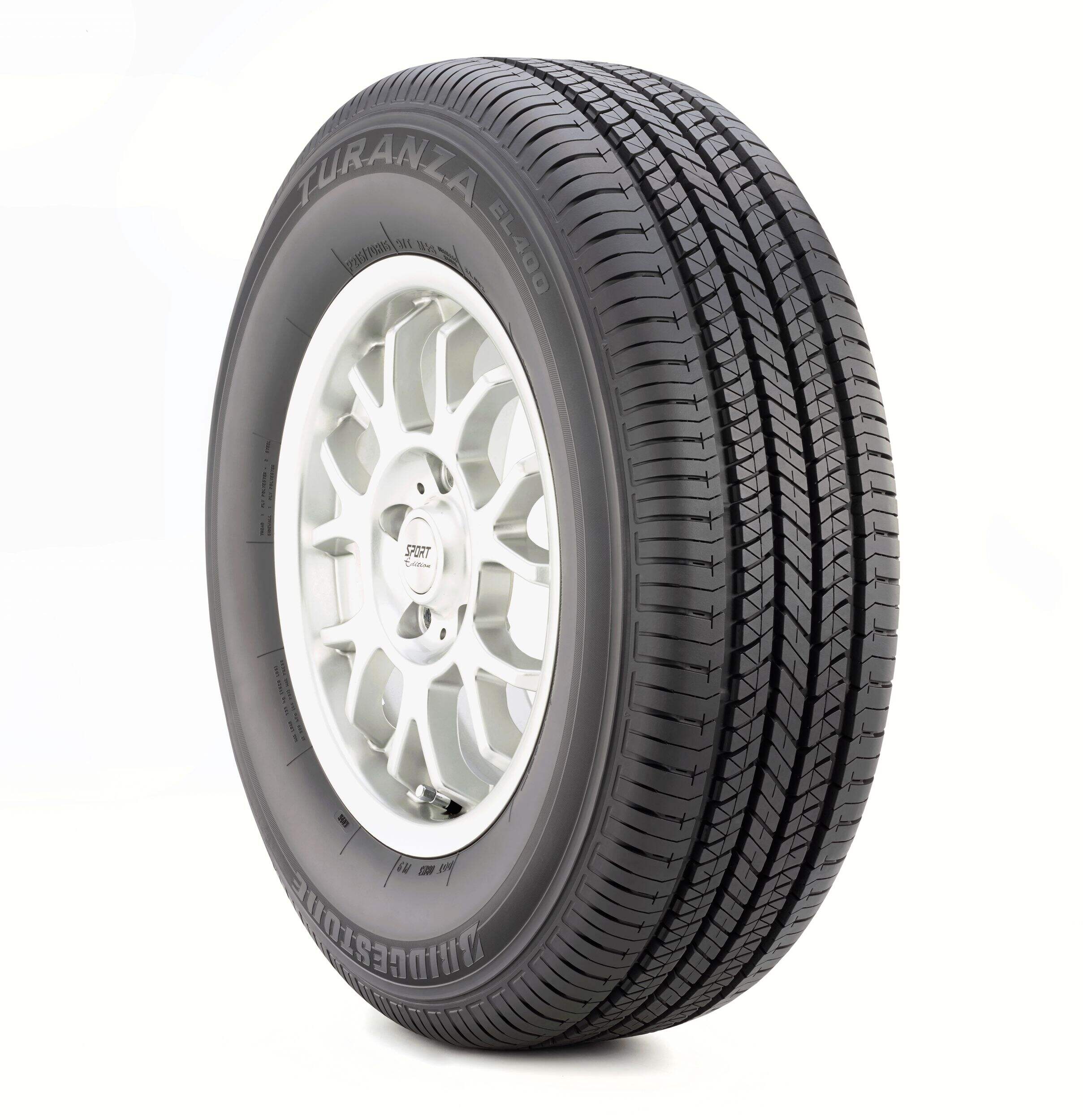 Bridgestone Turanza EL400-02 All Season Tire For Passenger & CUV Front_Three_Fourths_Angled_Right