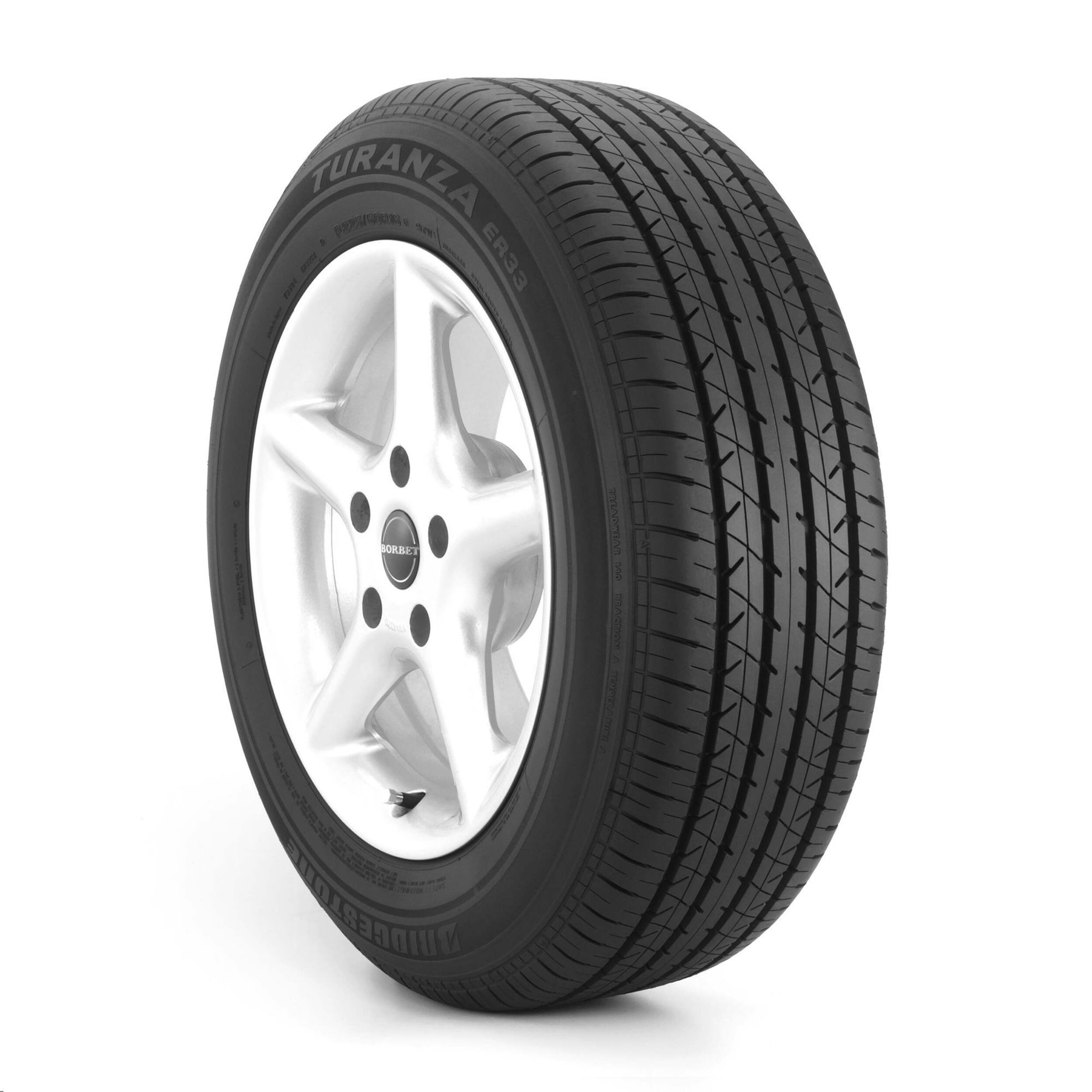 Pneu Bridgestone Turanza&nbsp;ER33 RFT toute saison pour véhicules de tourisme et multisegments Front_Three_Fourths_Angled_Right