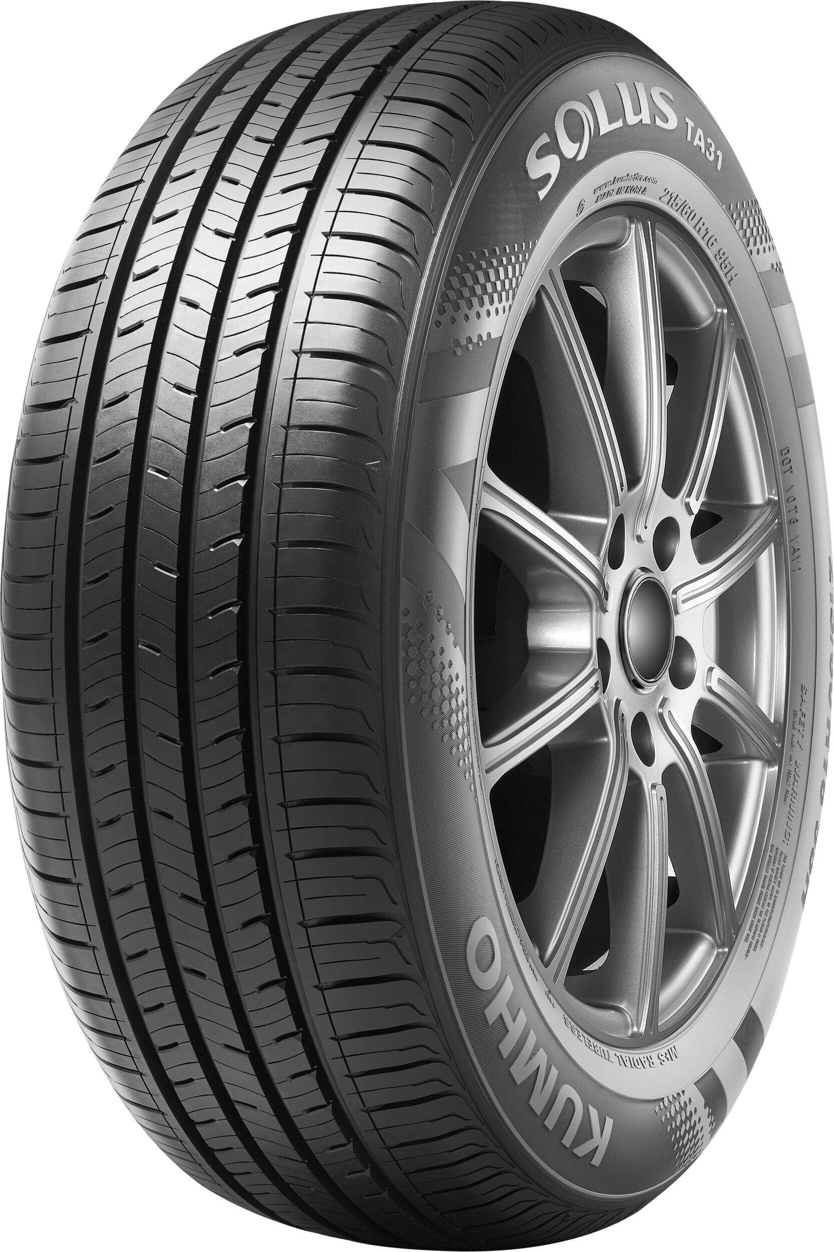 Kumho Solus TA31 All Season Tire For Passenger & CUV Front_Three_Fourths_Angled_Left