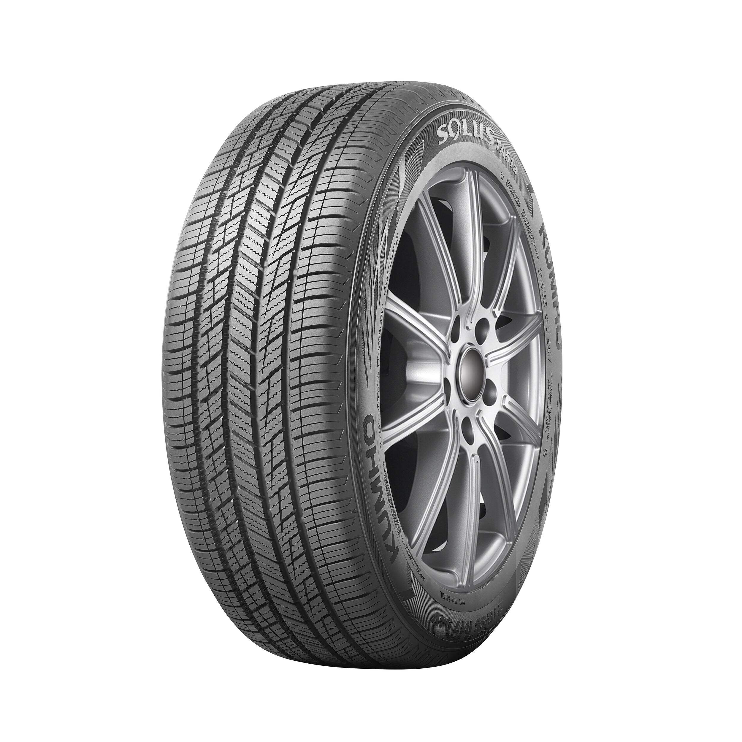 Kumho Solus TA51a A/S Tire for Passenger & CUV, All-season Front_Three_Fourths_Angled_Left