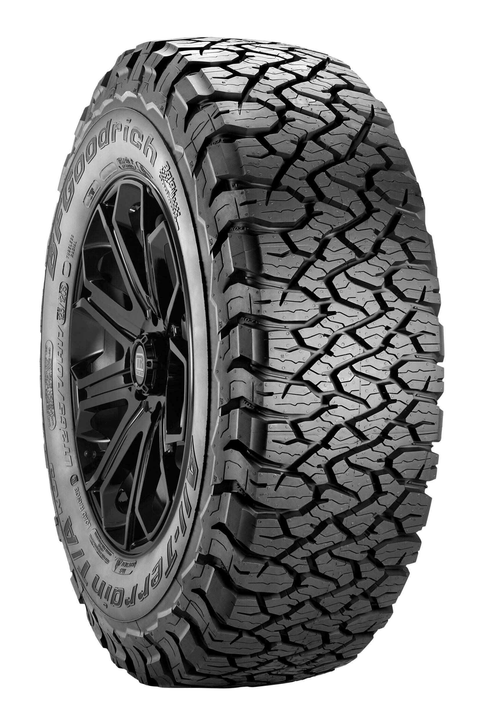 BFGoodrich All-Terrain T/A® KO3 Tire For Light Truck & SUV Front_Three_Fourths_Angled_Right