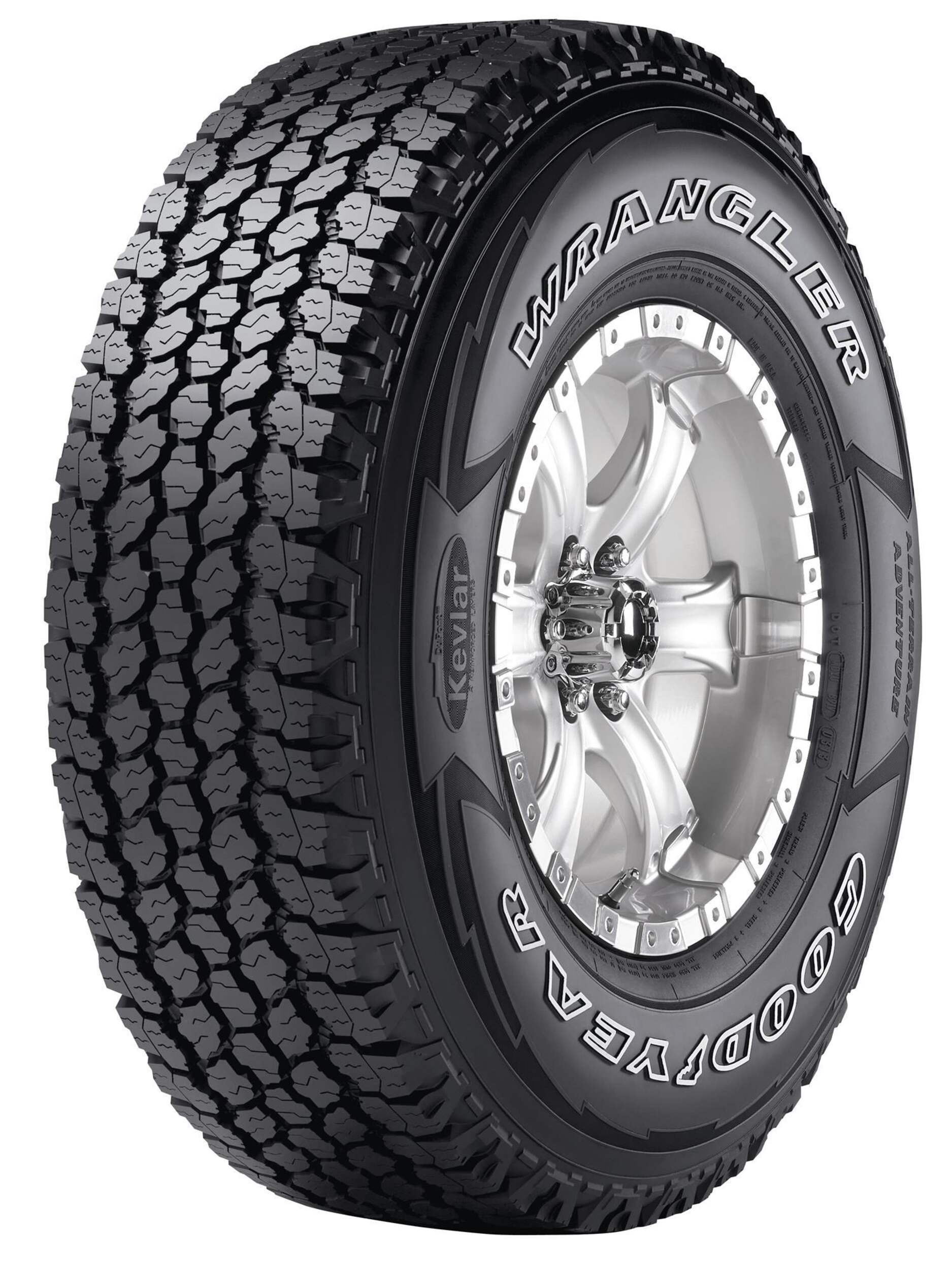 Goodyear Wrangler All-Terrain Adventure w/Kevlar Tire For Truck & SUV with Symmetrical Indicator Front_Three_Fourths_Angled_Left