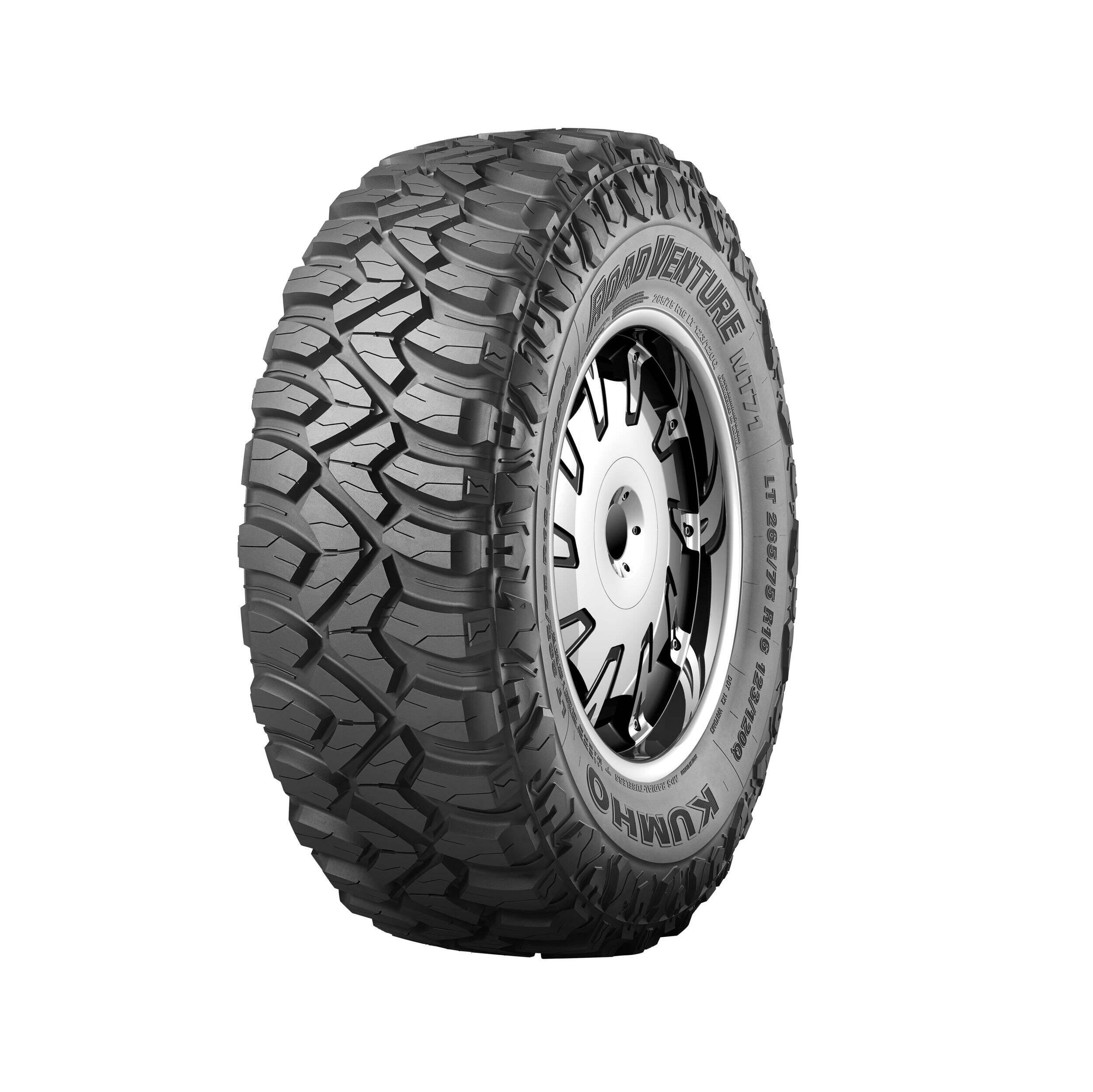 Kumho Road Venture MT71 Off-Road Mud Tire for Truck & SUV Front_Three_Fourths_Angled_Left