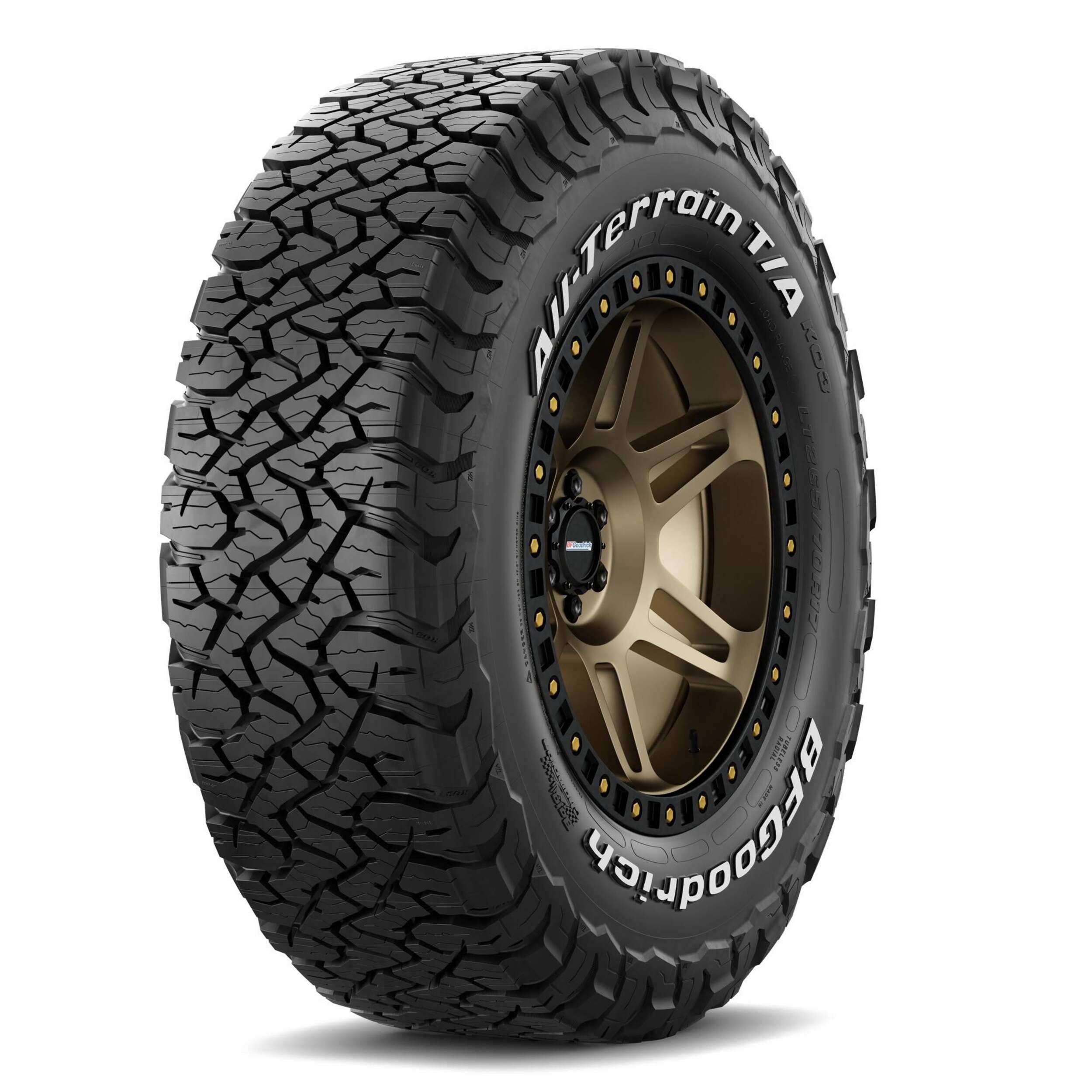 Pneu tout-terrain BFGoodrich T/A KO3 pour camionnettes flottaison, approuvé hiver Front_Three_Fourths_Angled_Left