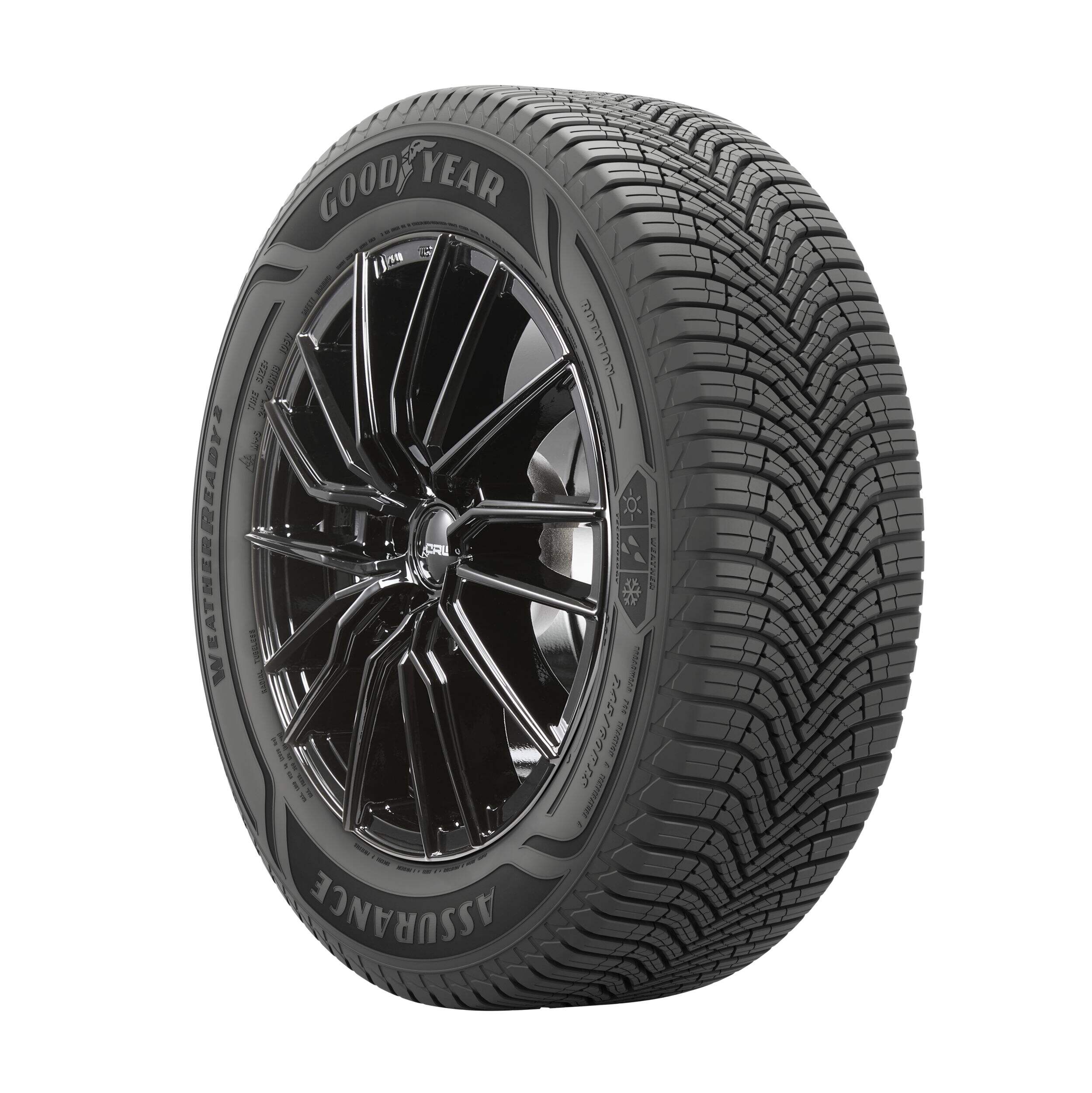 Goodyear Assurance WeatherReady 2 All-Weather Tire for Passenger & CUV Front_Three_Fourths_Angled_Right