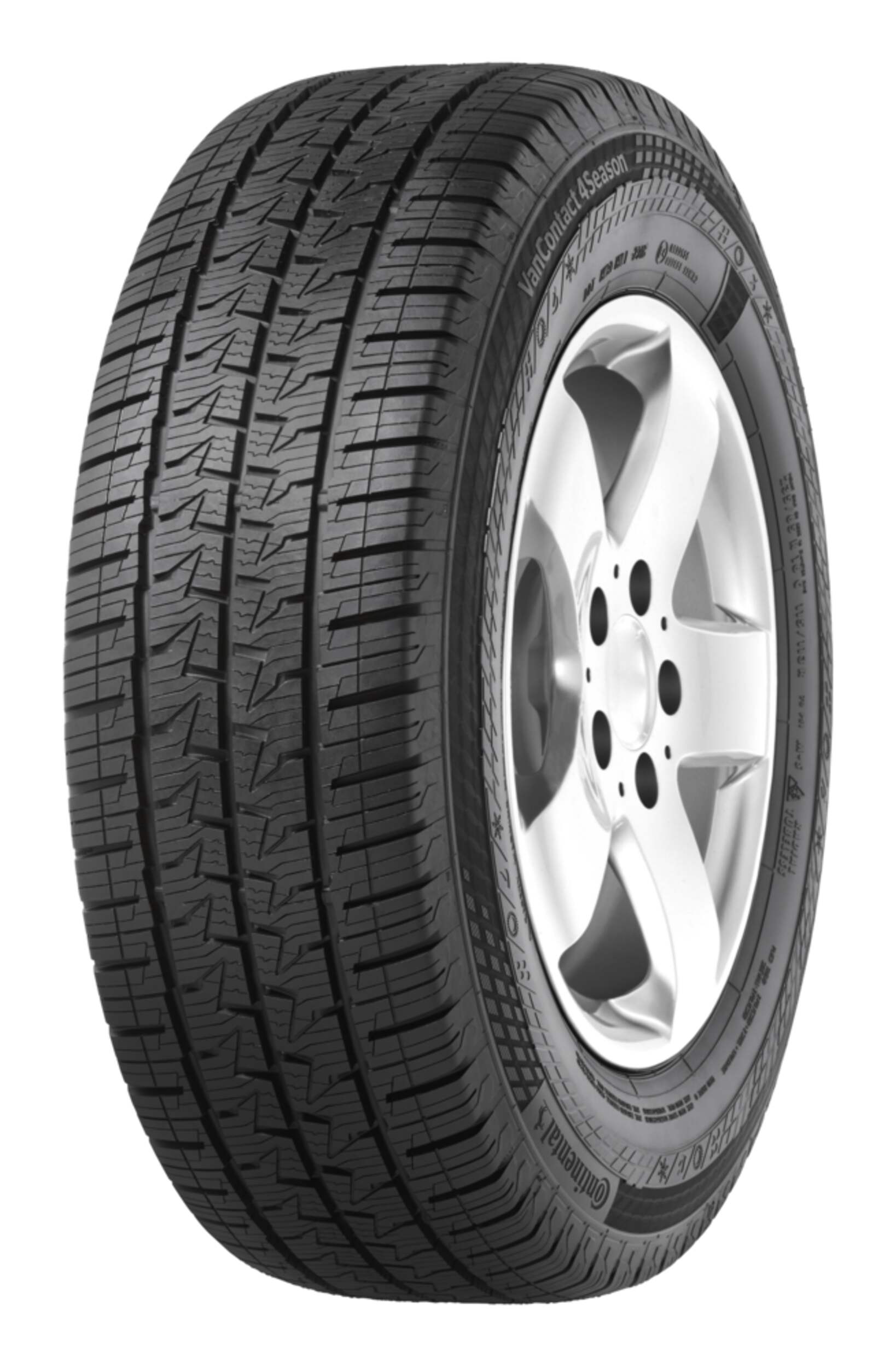 Continental Vanco Four Season All Season Tire For Passenger & CUV Front_Three_Fourths_Angled_Left