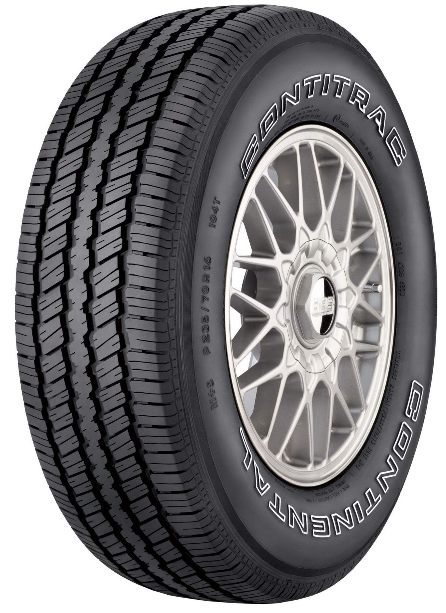 Continental ContiTrac All Season Tire For Truck & SUV Front_Three_Fourths_Angled_Left
