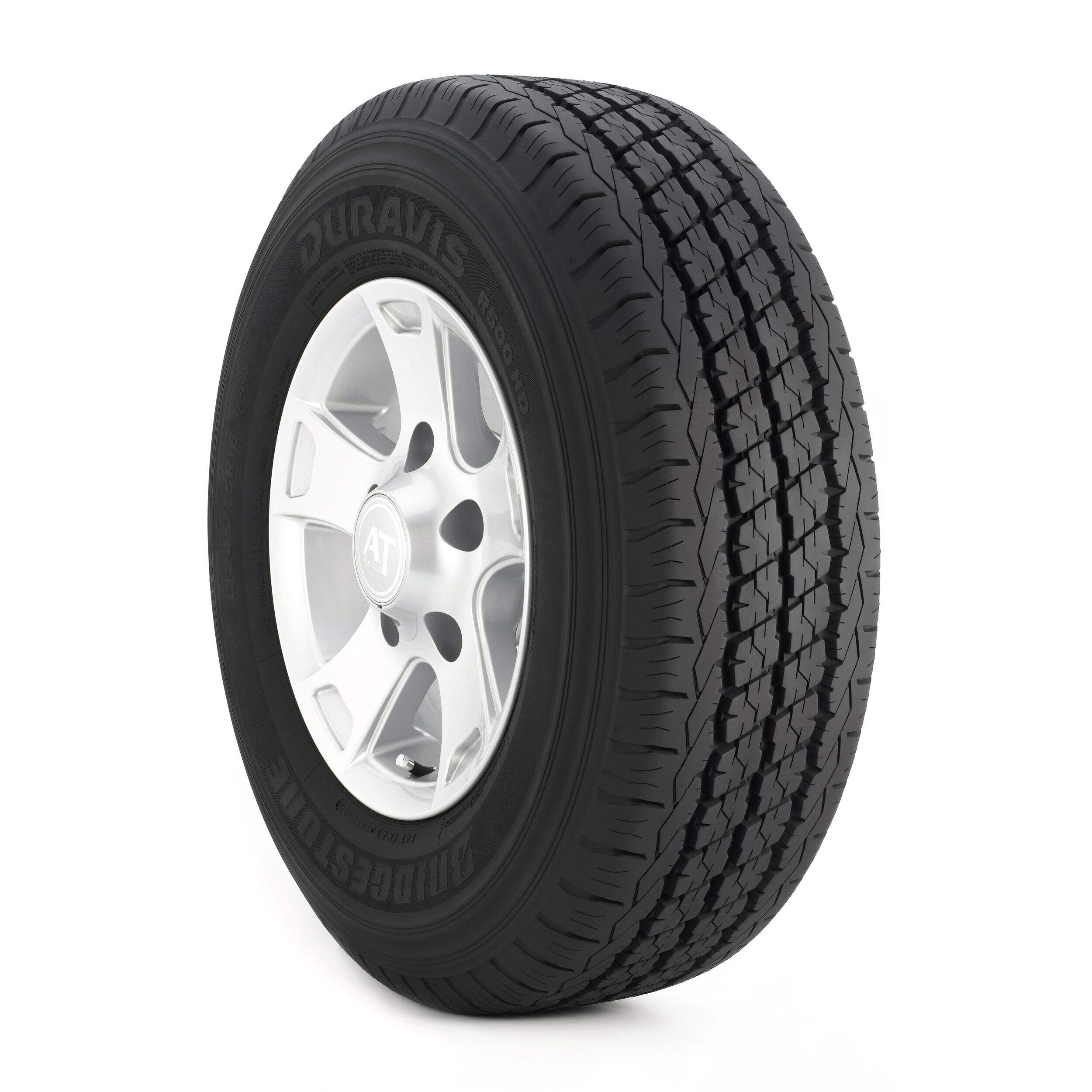 Pneu Bridgestone Duravis R500 HD toute saison pour camions et VUS Front_Three_Fourths_Angled_Right
