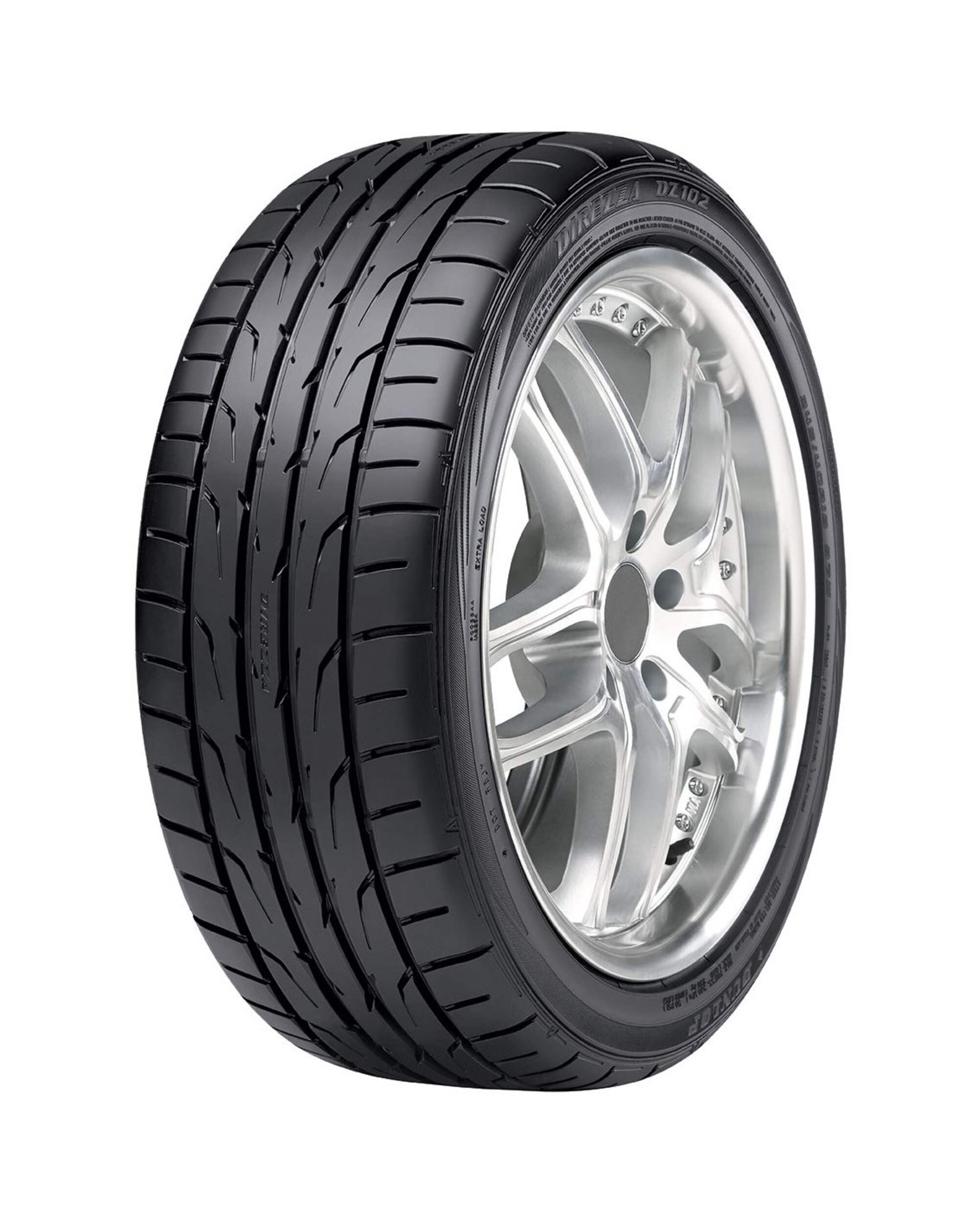 Dunlop Direzza DZ102 Performance Tire For Passenger & CUV Front_Three_Fourths_Angled_Left