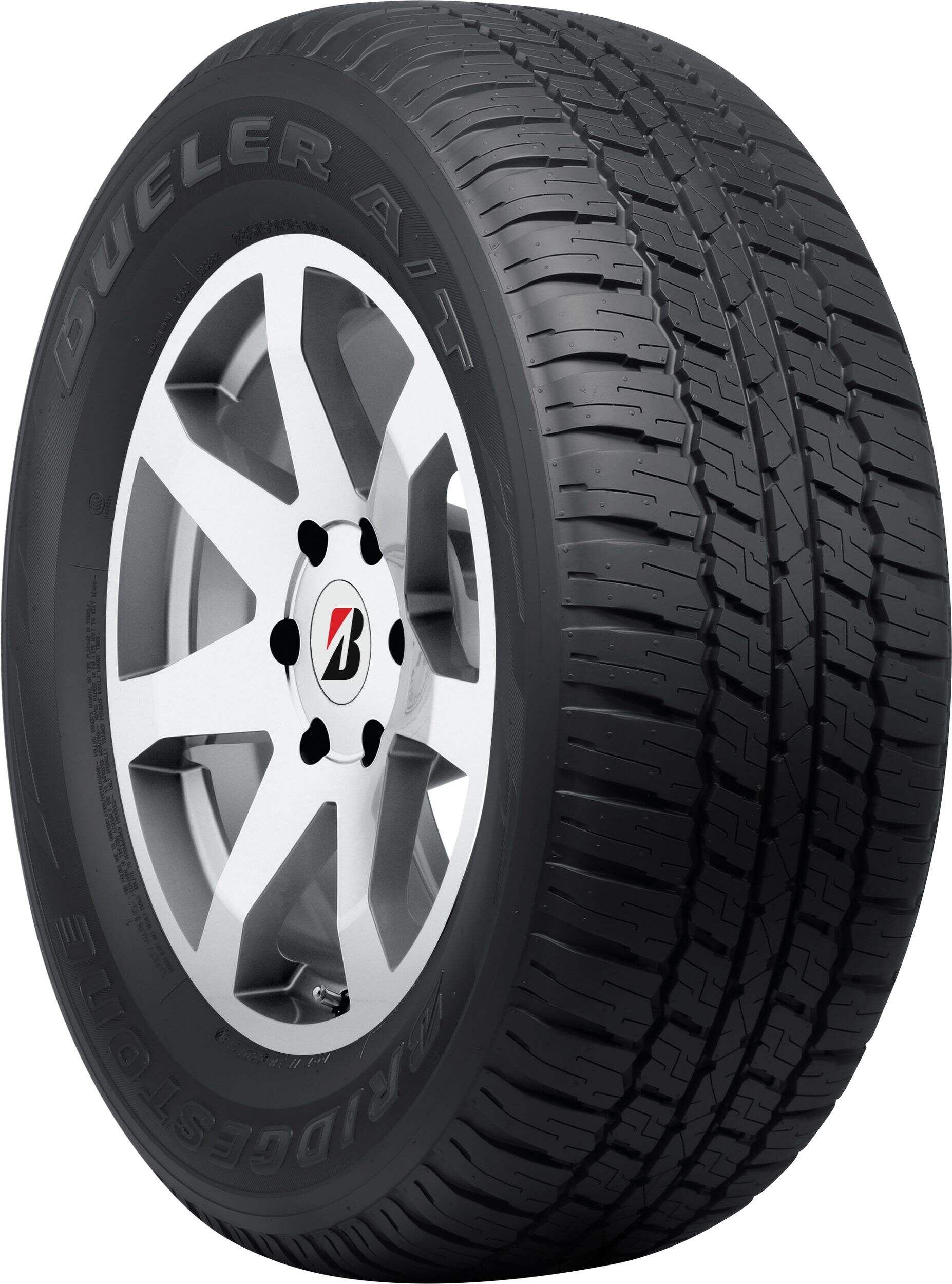 Bridgestone Dueler A/T 001 Performance Tire for Passenger & CUV Front_Three_Fourths_Angled_Right