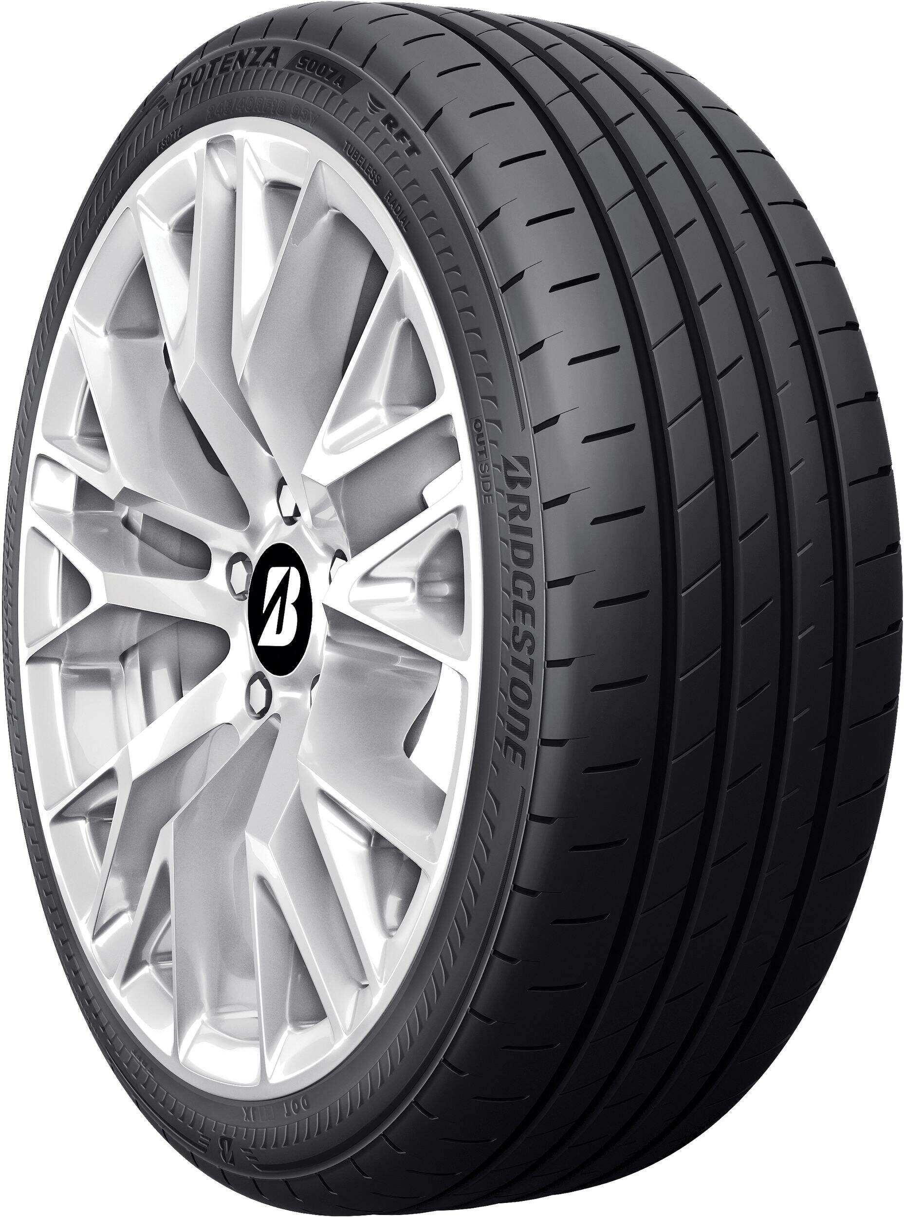 Bridgestone Potenza S007 Tire Front_Three_Fourths_Angled_Right