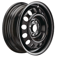RSSW Direct Fit Steel Wheel/Rim, Gloss Black Front_Three_Fourths_Angled_Left