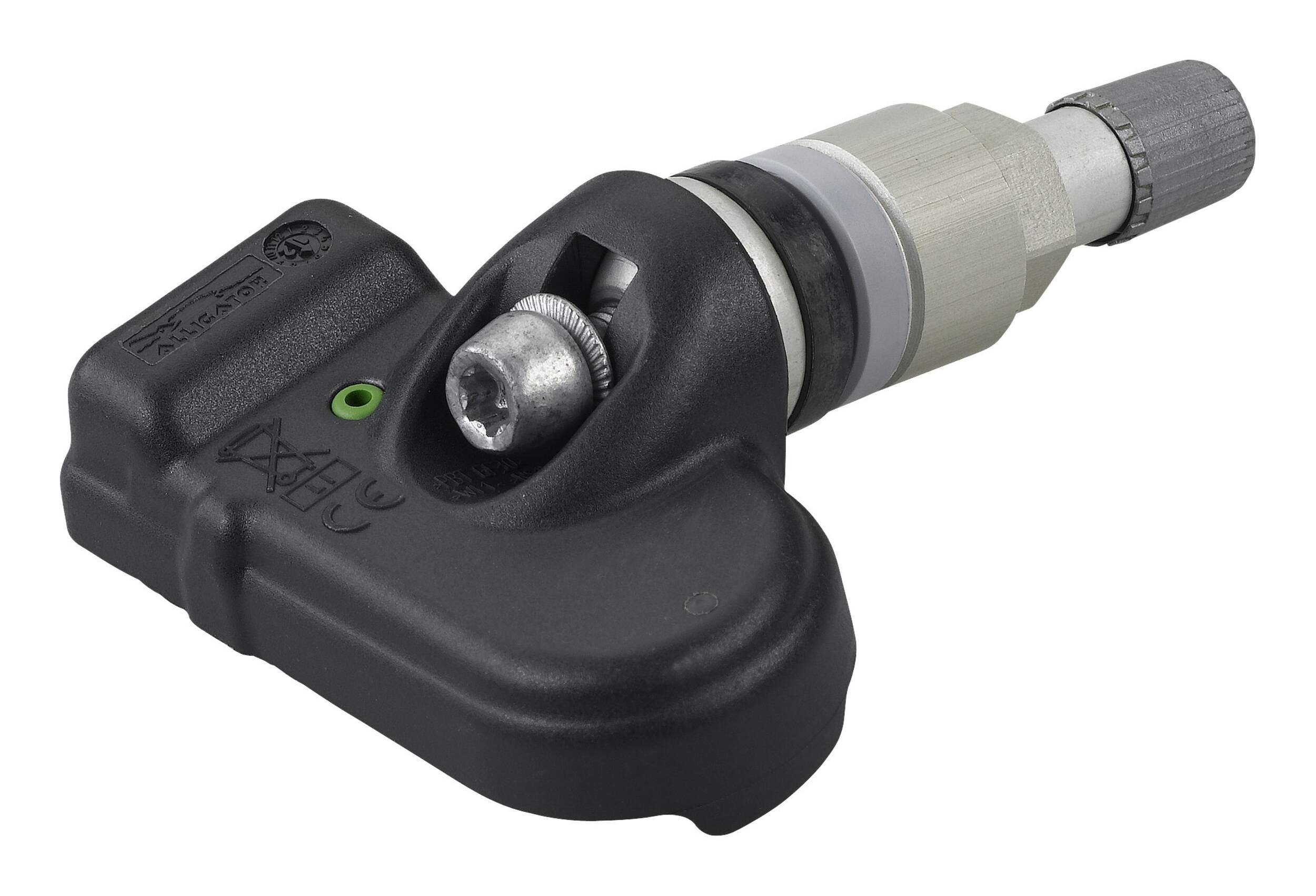 Alligator sens.it RS1 Tire Pressure Monitoring System Sensor with Clamp Valve - TPMS Back_Angled_Right