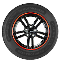 Protège-jante/roue AlloyGator, convenant aux roues mesurant jusqu'à 24 po, rouge, paq. 4 Side_Left