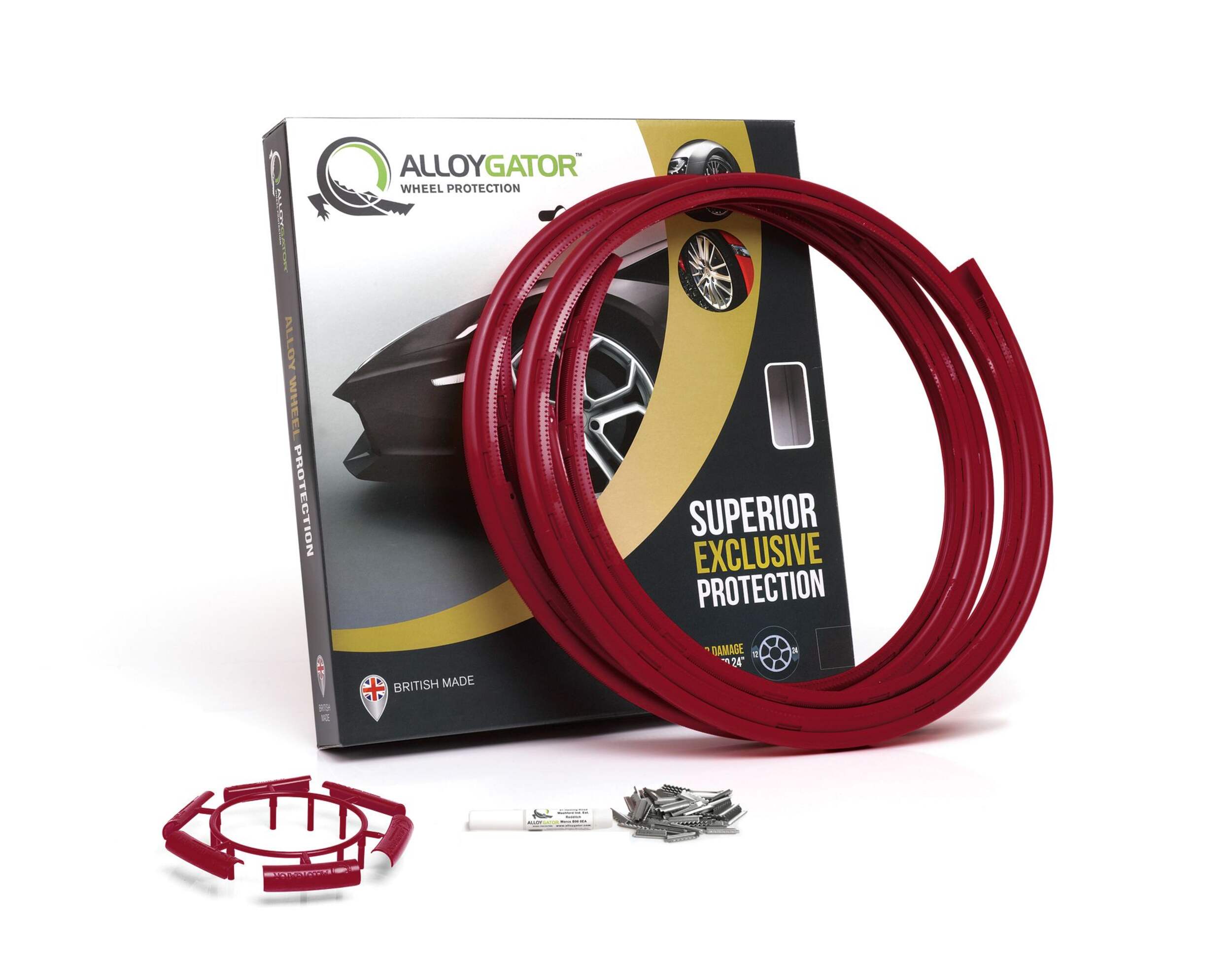 AlloyGator Wheel Guard Protector, Fits Up to 24-in, Set of 4, Dark Red Composite_or_Mixed