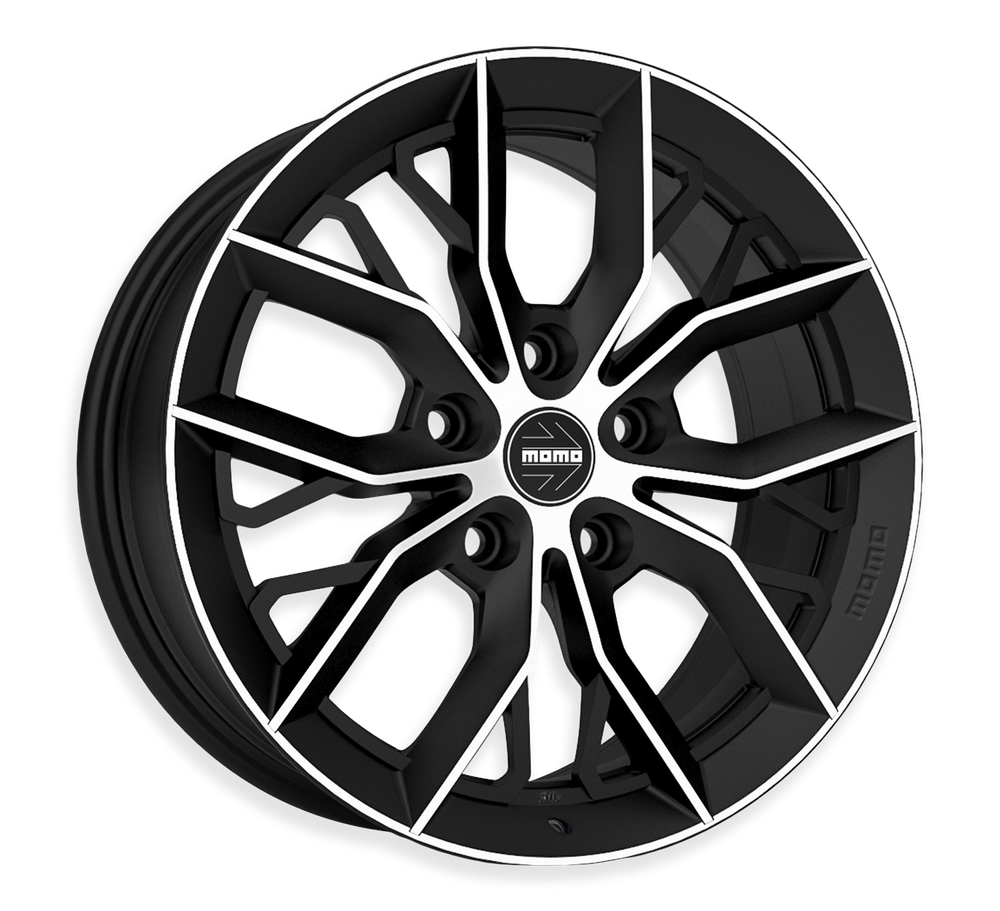 Momo Massimo Alloy Wheel Rim, Matte Black W Diamond Cut 