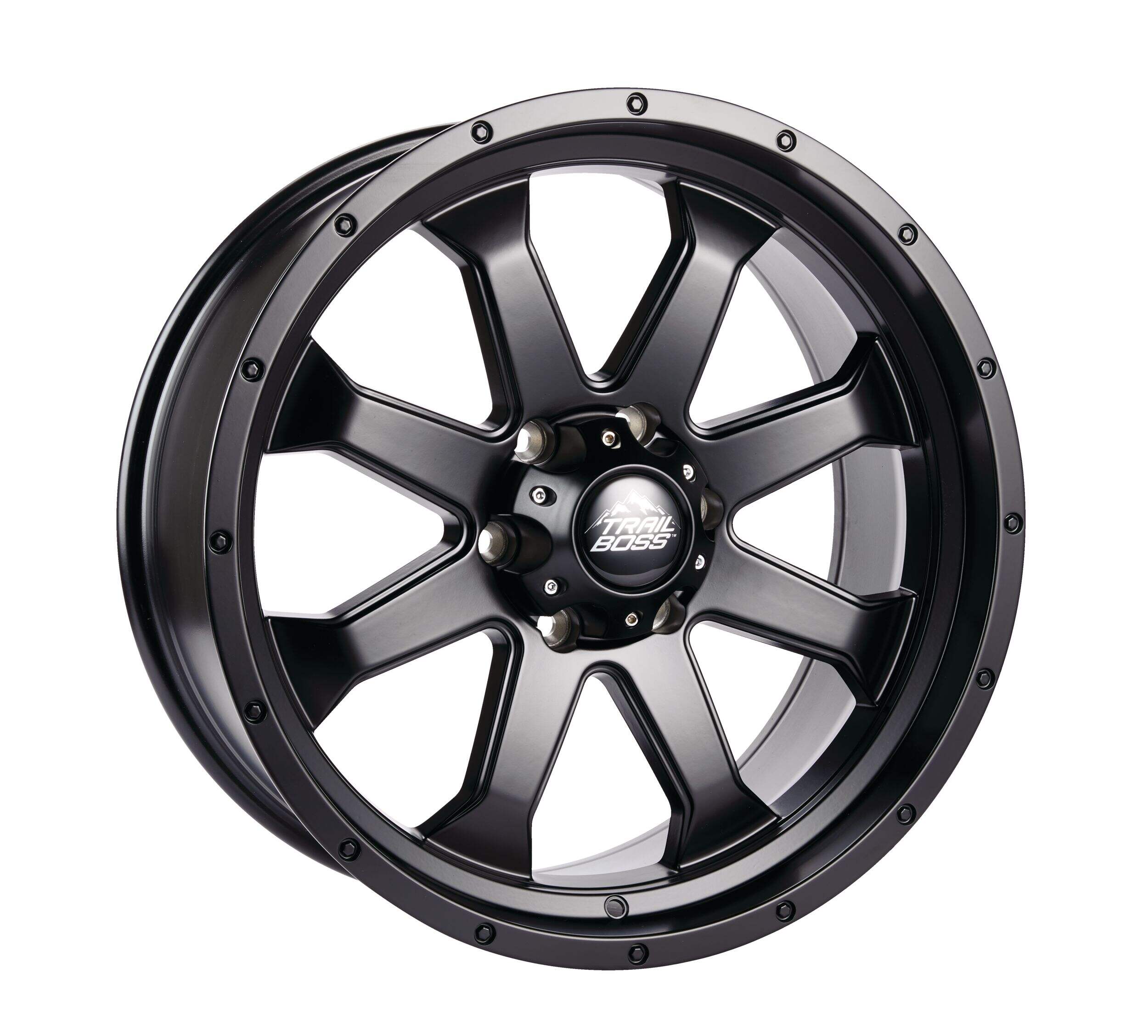 Trail Boss Outlaw Alloy Wheel/Rim for Truck & SUV, Satin Black Front_Angled_Left