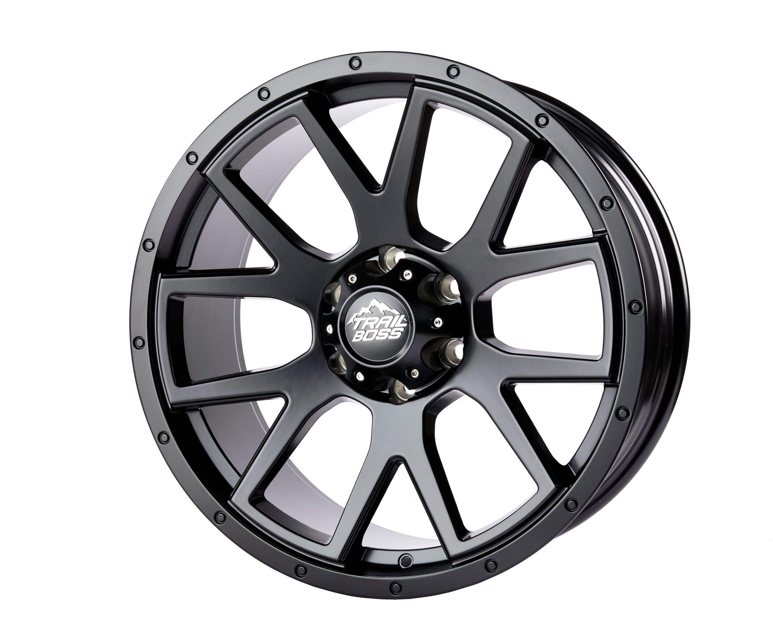 Trail Boss Rebel Truck Alloy Wheel, Satin Black Front_Angled_Left