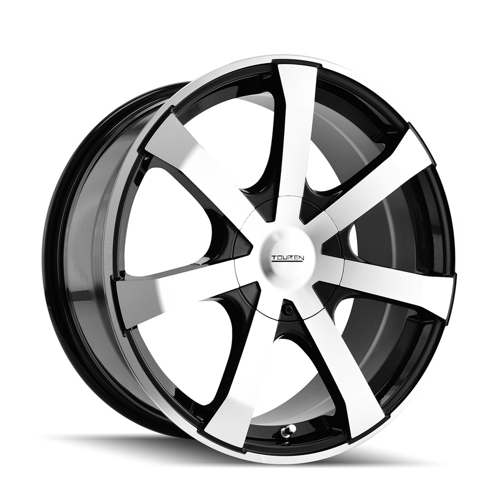 Touren Tr90 3290 - 5 Alloy Wheel/Rim, Black w/ Machined Face And Ring