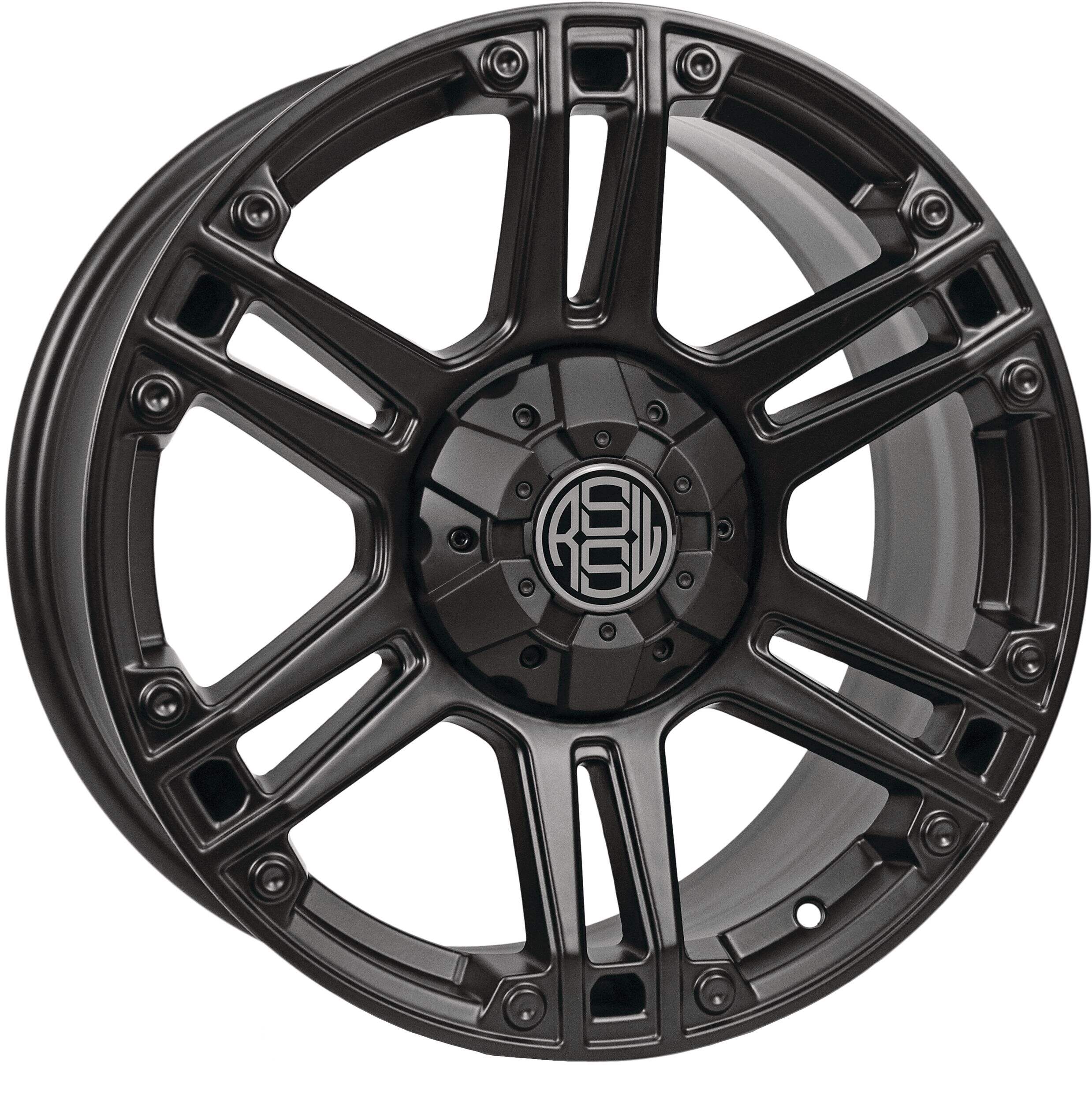 Roue en alliage pour camions RSSW Krawler, véhicules de tourisme et multisegments, noir mat Front_Angled_Left