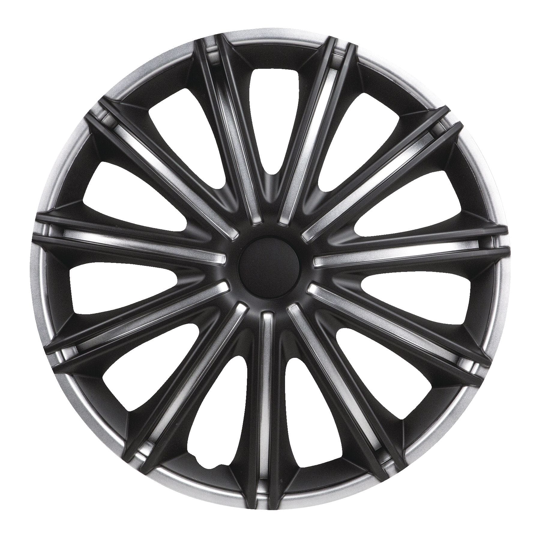 DriveStyle Nero Wheel Cover, Silver/Black, 18-in, 4-pk
