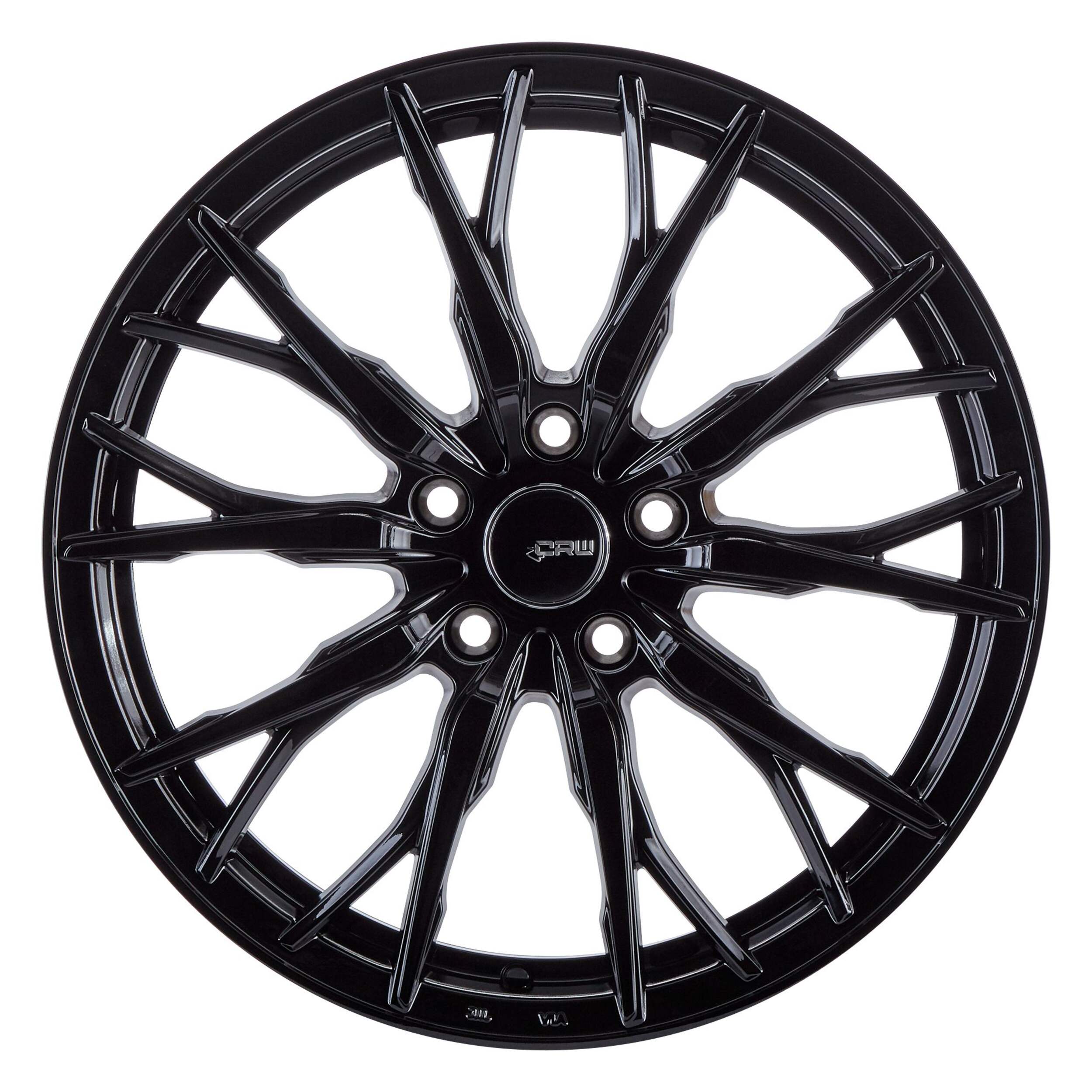 CRW GT1 Alloy Wheel/Rim for Passenger & CUV, Gloss Black Side_Left