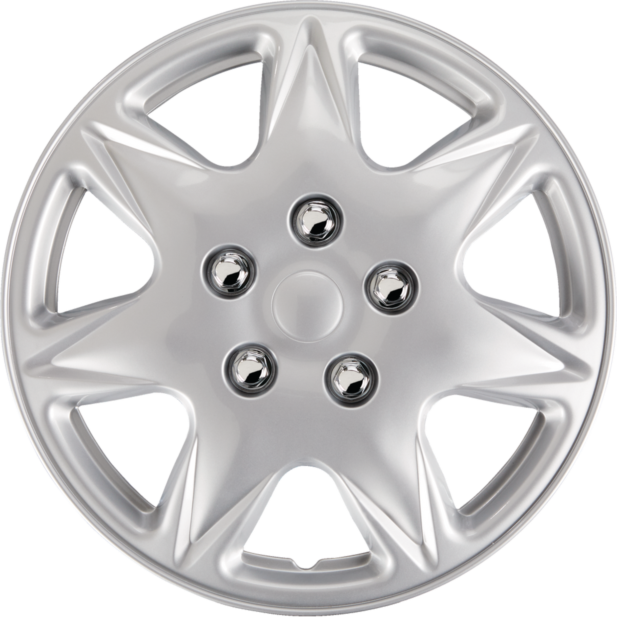 Enjoliveur de roue AutoTrends 915, argent/laqué, 17 po, paq. 4 Side_Left