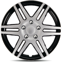 AutoTrends Wheel Cover/Hub Cap, Silver/Black, 17-in, 4-pk Side_Left