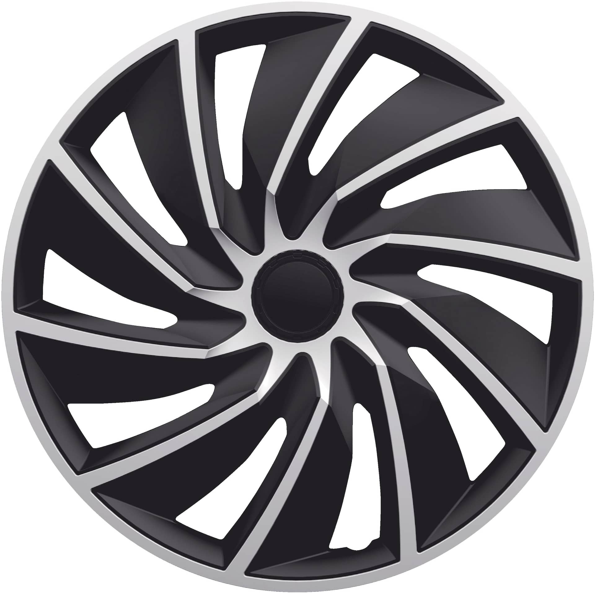 DriveStyle Turbo Wheel Cover, Silver/Black, 18-in, 4-pk Canadian Tire