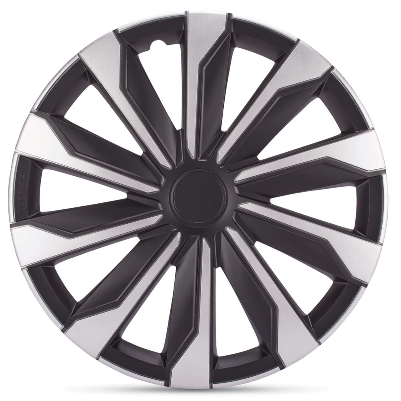 AutoTrends Shaft Wheel Cover, Silver/Black, 18-in, 4-pk