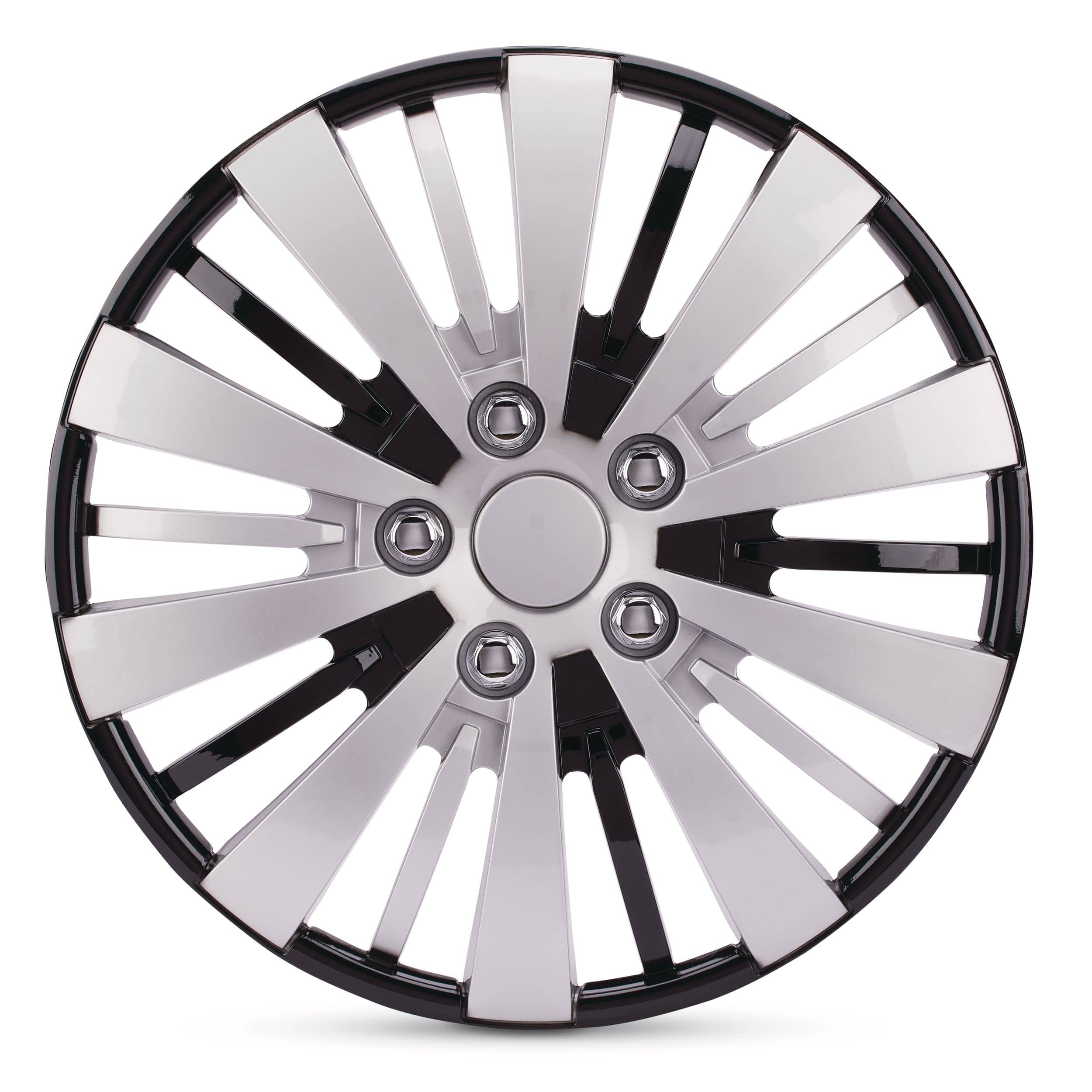 AutoTrends 80-1467SE Wheel Cover, Silver/Black, 17-in, 4-pk