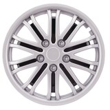 AutoTrends Wheel Cover/Hub Cap, Silver/Black, 18-in, 4-pk Side_Left