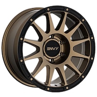 Envy FFT-8 Alloy Wheel, Bronze with Black Lip, Assorted Sizes Front_Angled_Left