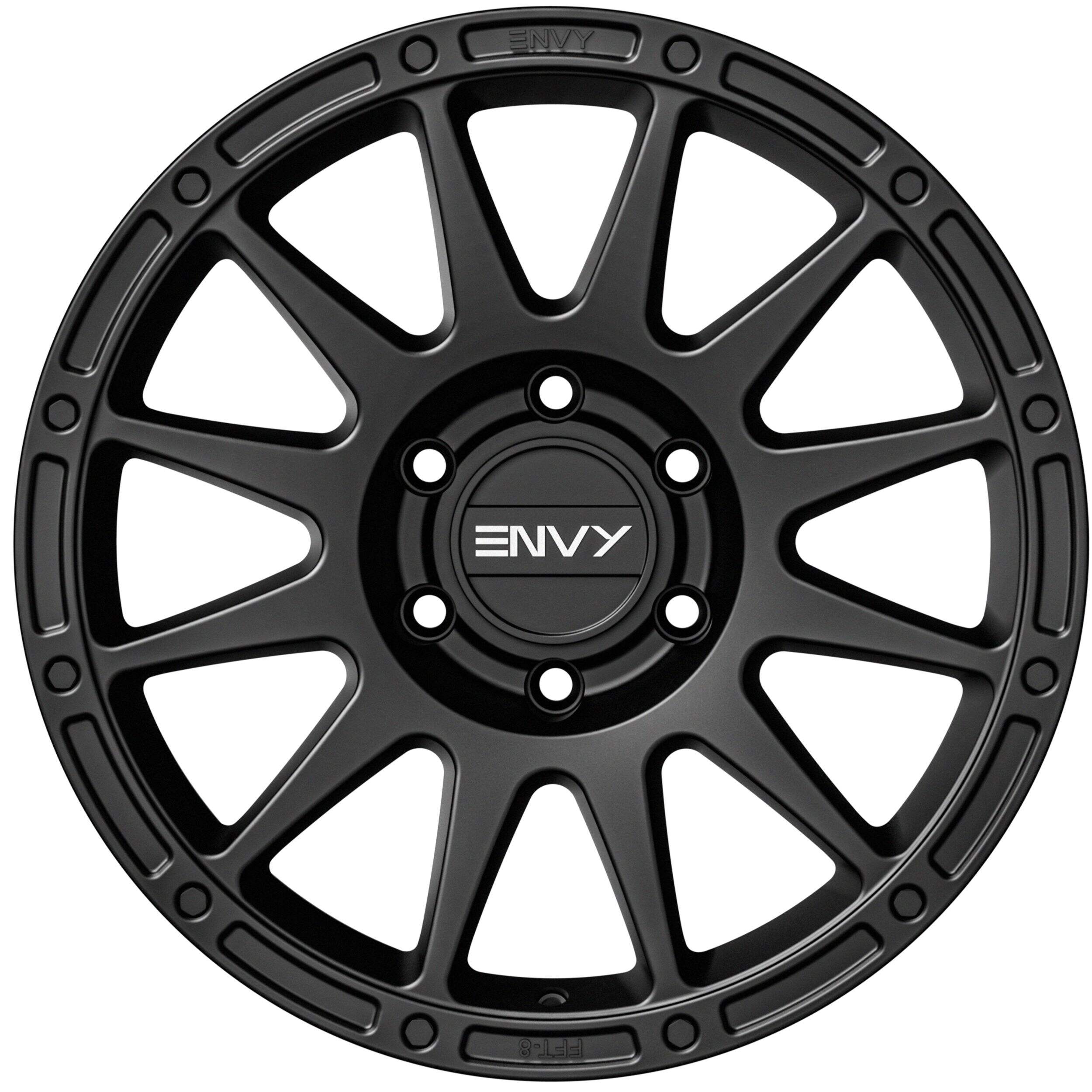 Envy FFT-8 Alloy Wheel/Rim, Matte Black Side_Left