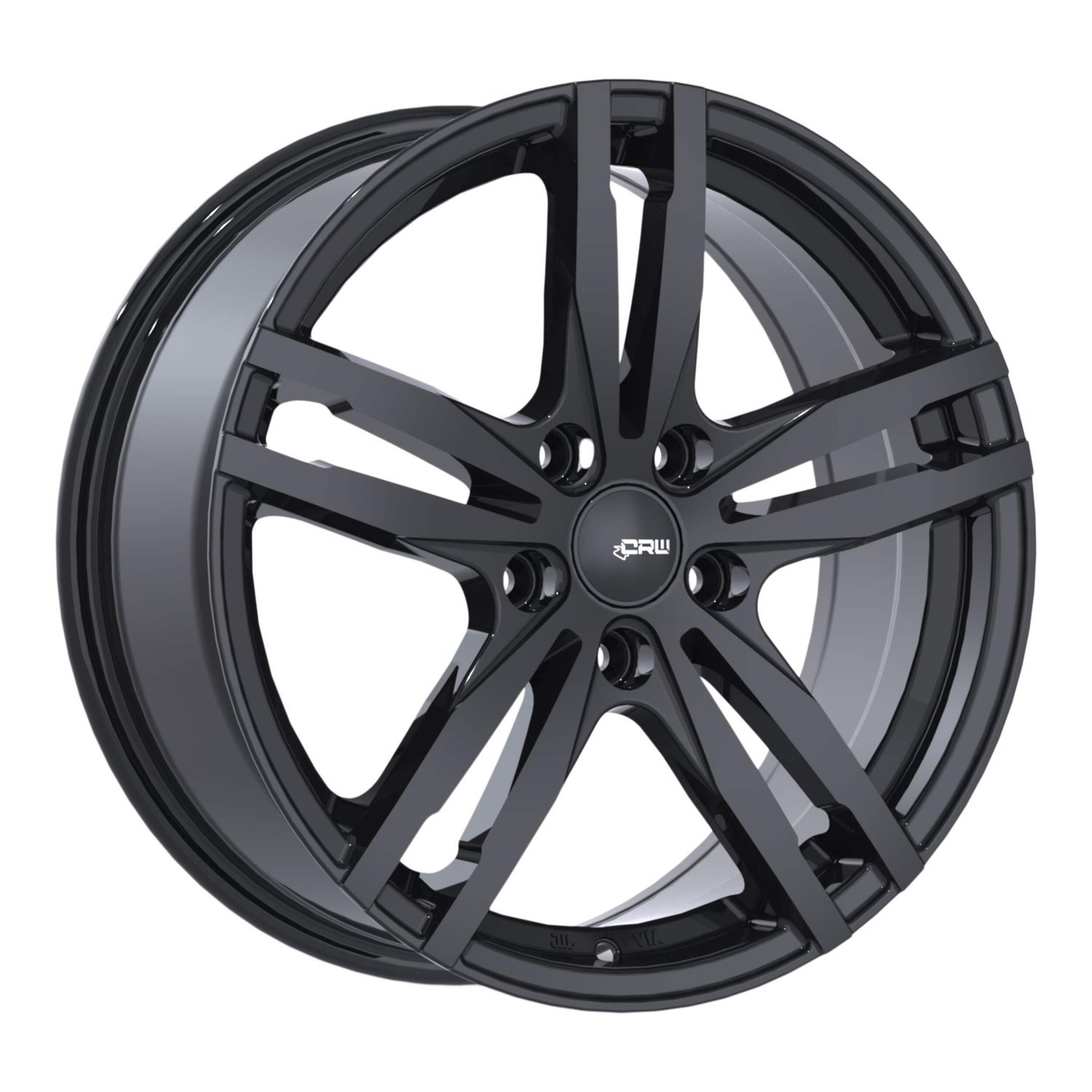CRW GT5s Alloy Wheel for Passenger/CUV/SUV, Gloss Black Front_Angled_Left