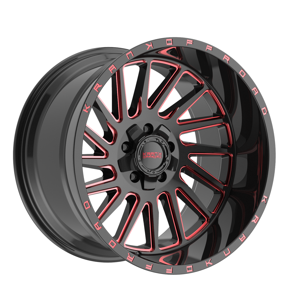 Krank Coil Alloy Wheel, Gloss Black Red Milled | Canadian Tire